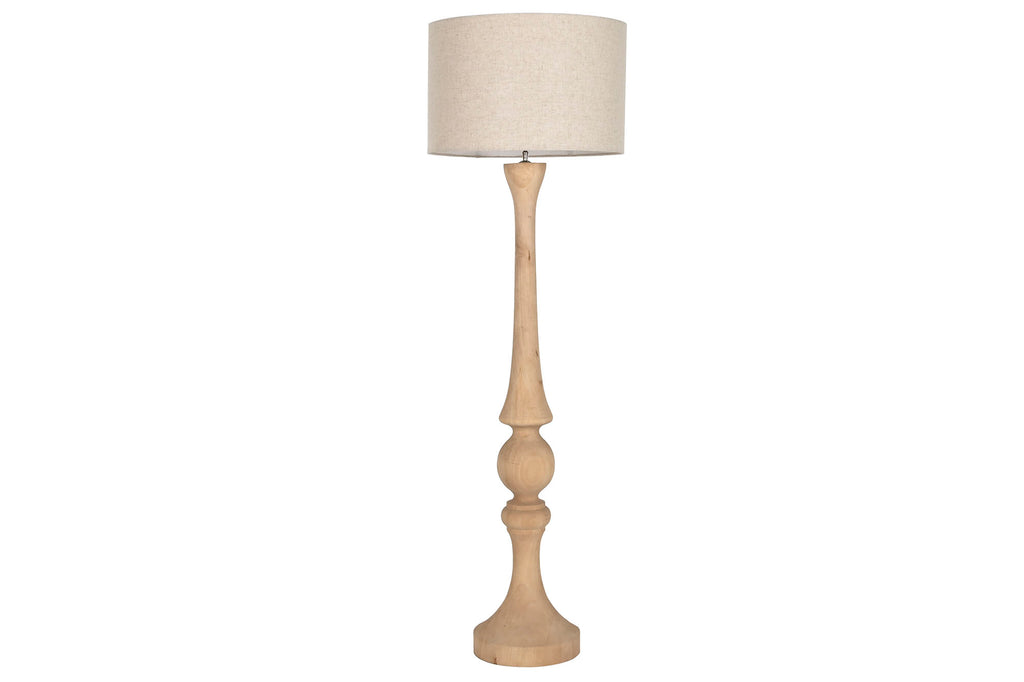 LAMPARA PIE MANGO ALGODON 50X50X163,5 - Imagen 1