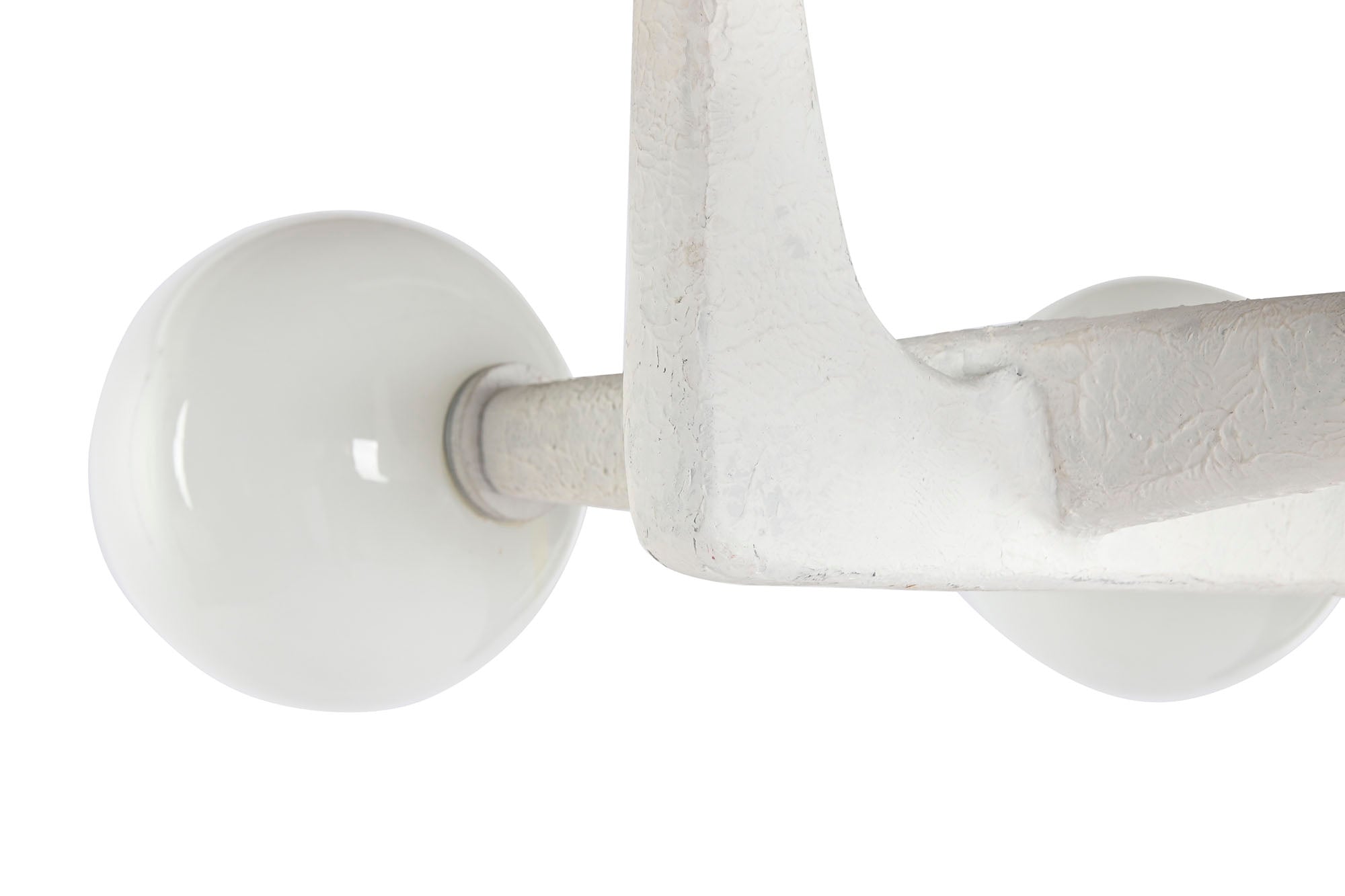 LAMPARA TECHO METAL CRISTAL 110X45X120 BOLA BLANCO - Imagen 4