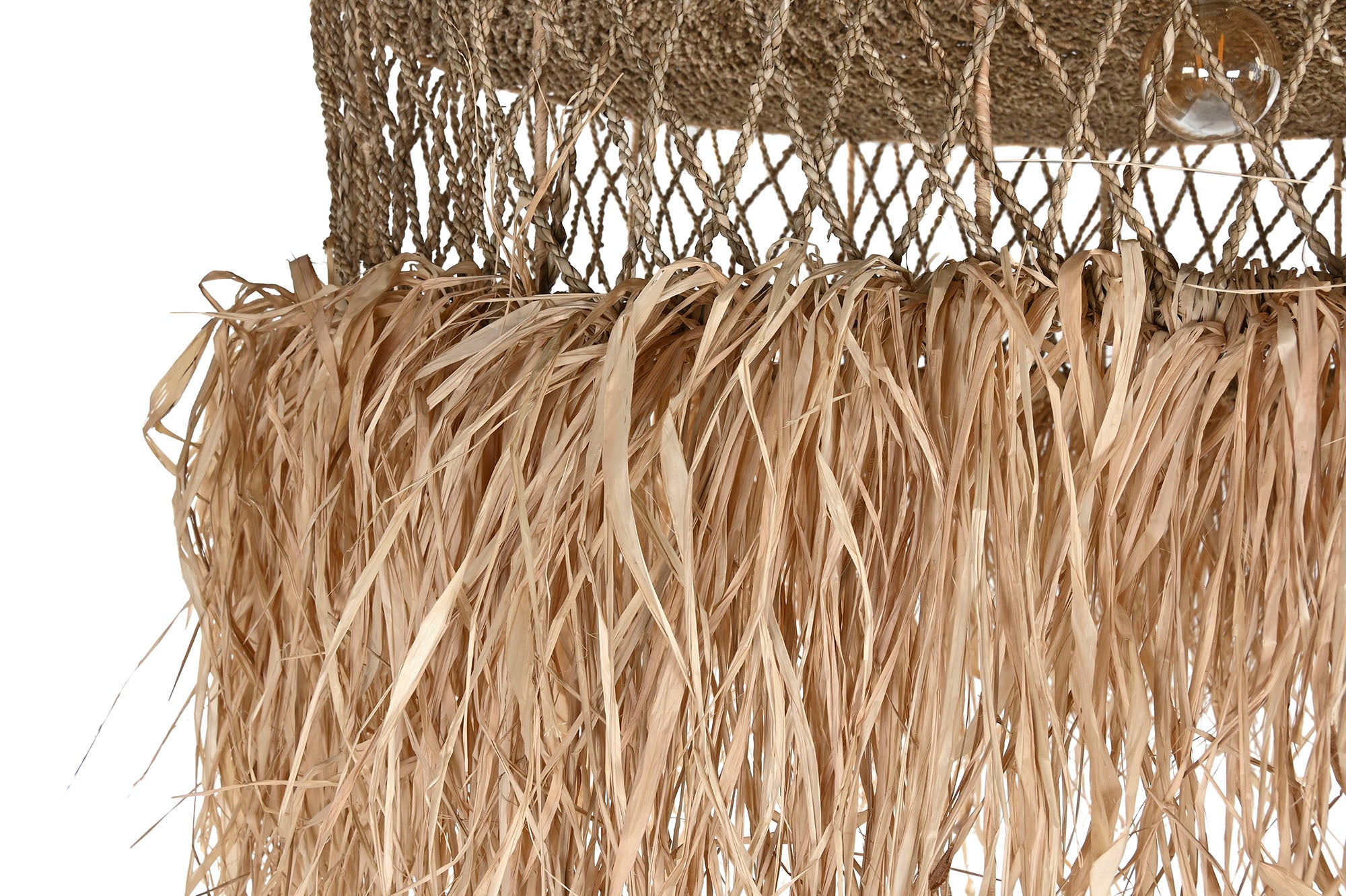 LAMPARA TECHO FIBRAS NATURALES 125X125X54 - Imagen 6