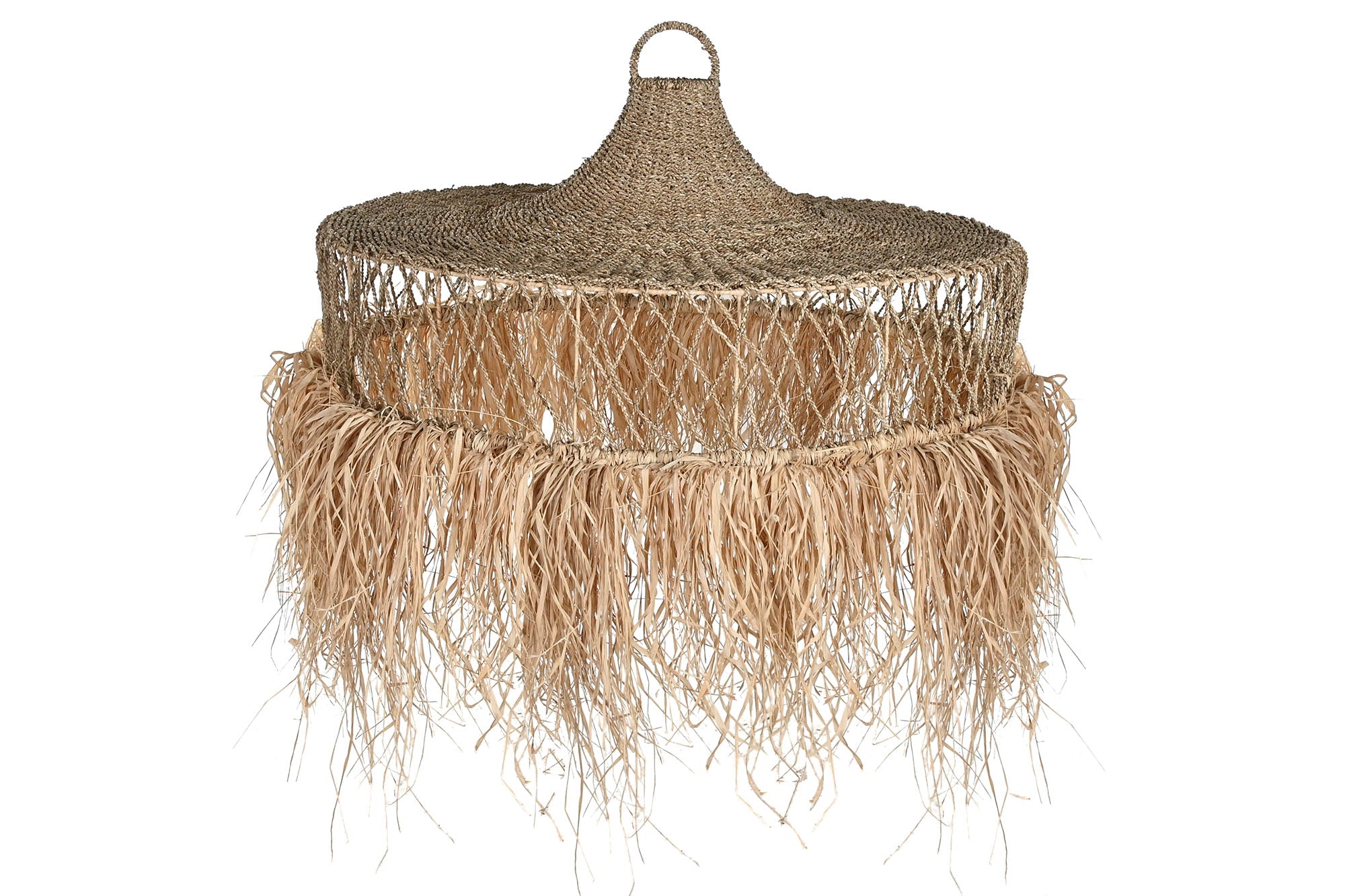 LAMPARA TECHO FIBRAS NATURALES 125X125X54 - Imagen 4