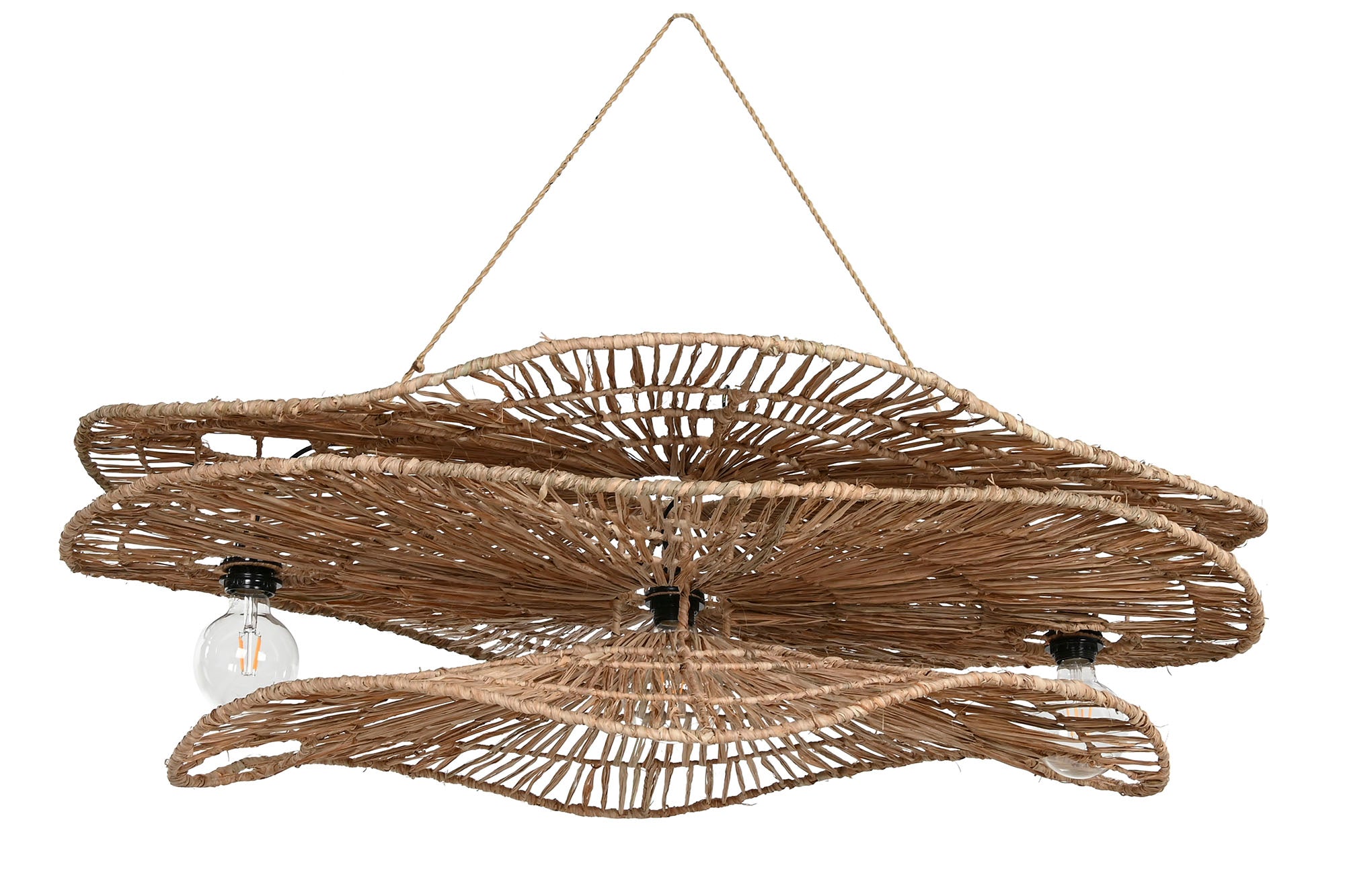 LAMPARA TECHO FIBRAS NATURALES 1120X29X50 - Imagen 2