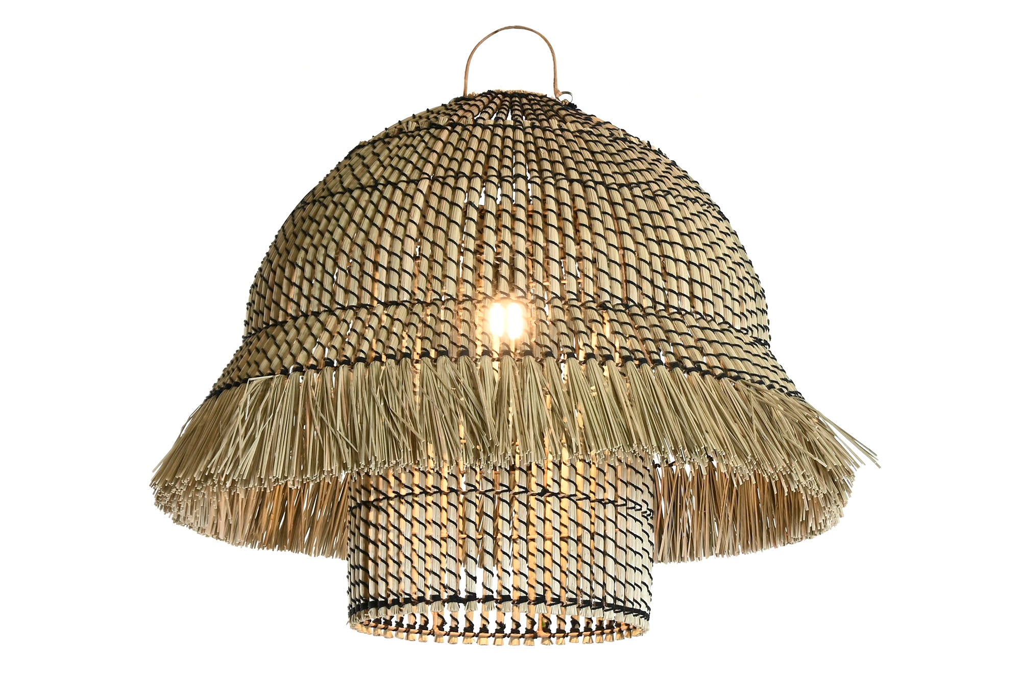 LAMPARA TECHO FIBRAS NATURALES 74X57X65 - Imagen 1