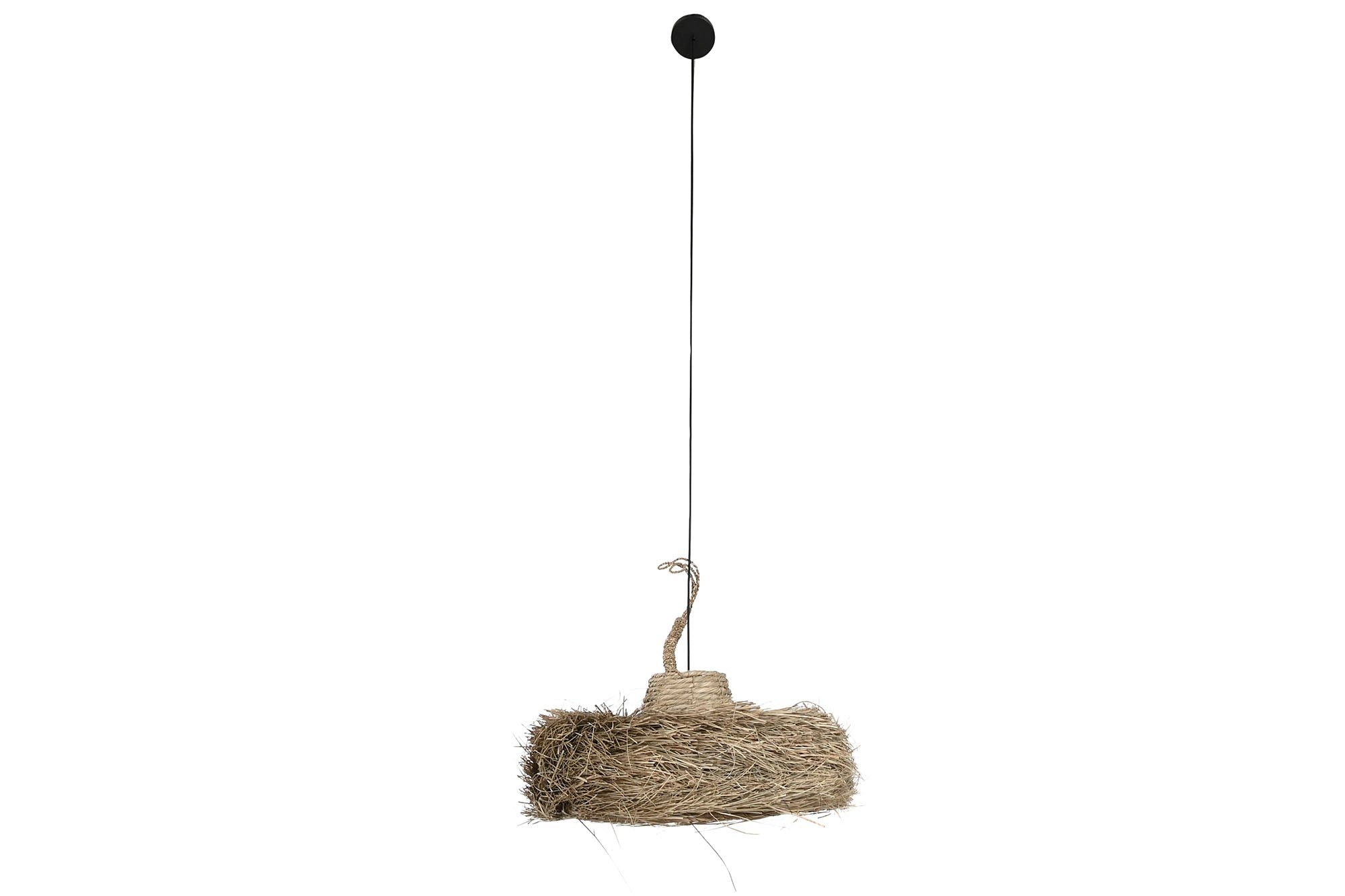 LAMPARA TECHO FIBRAS NATURALES 64X64X34 - Imagen 2