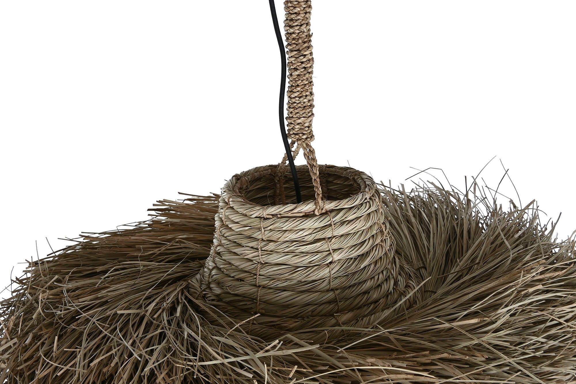 LAMPARA TECHO FIBRAS NATURALES 64X64X34 - Imagen 4