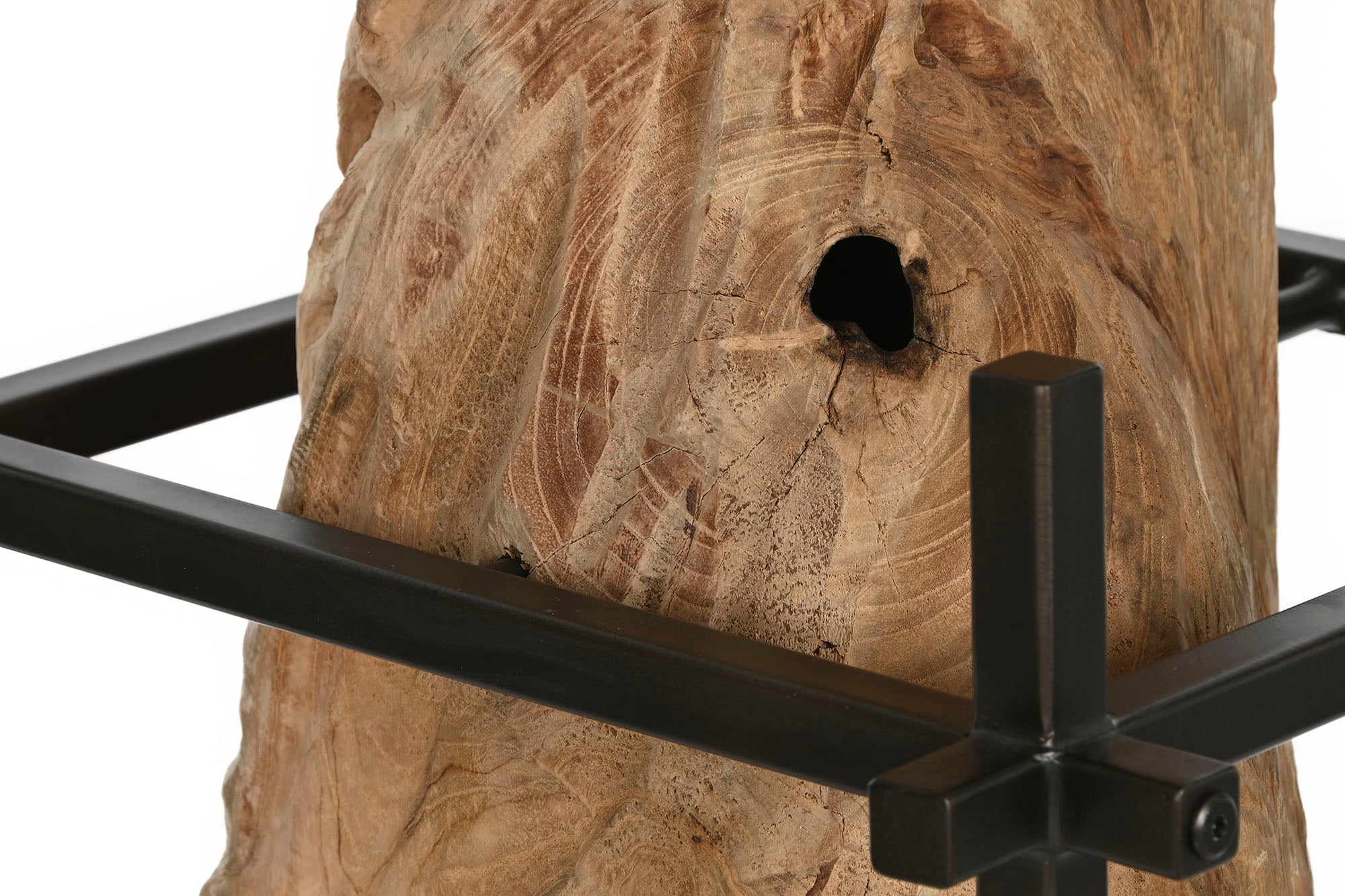 LAMPARA PIE TECA HIERRO 75X75X200 HECHO A MANO - Imagen 6