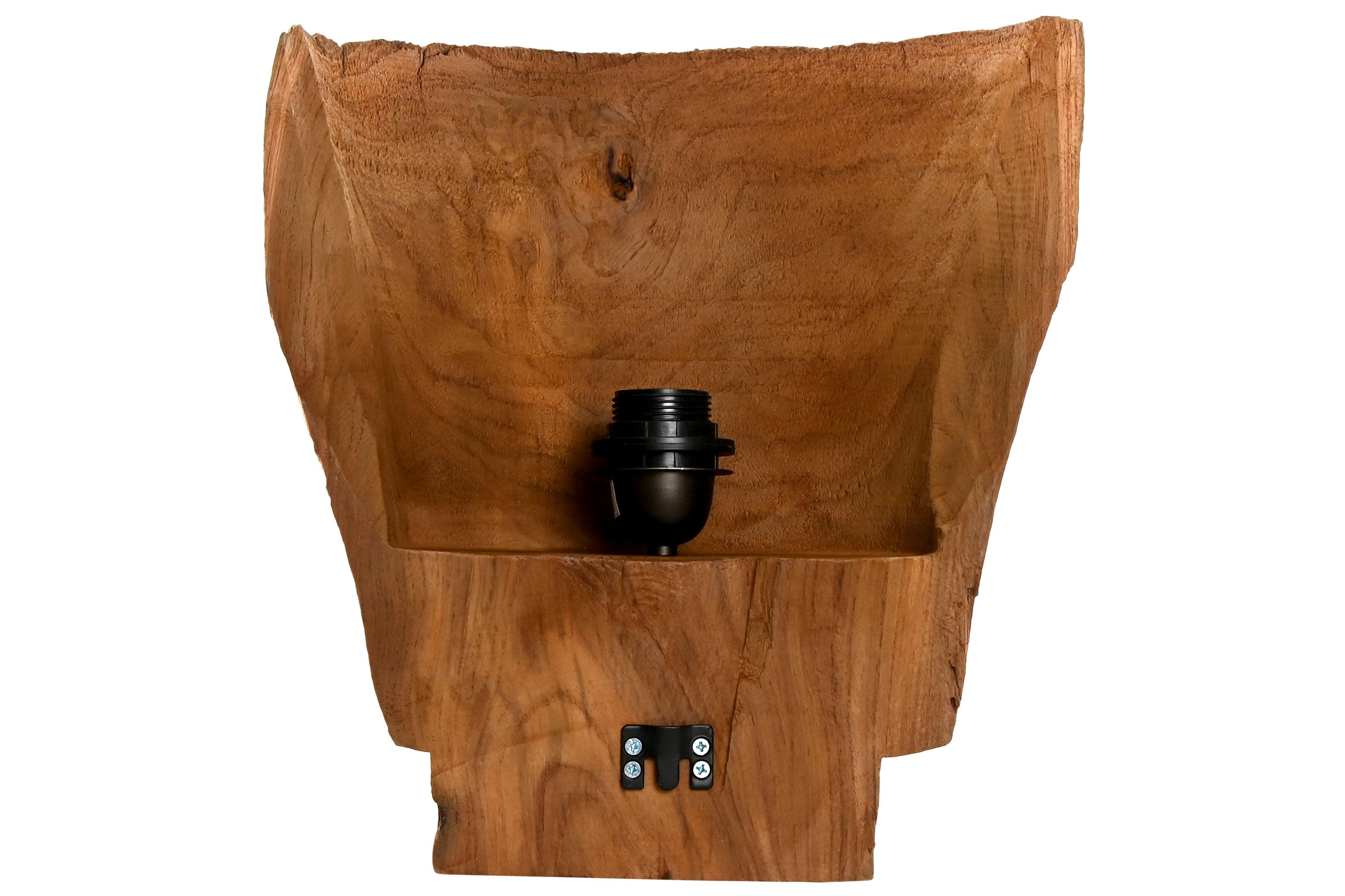 LAMPARA APLIQUE TECA 30X15X34 PARED HECHO A MANO - Imagen 4