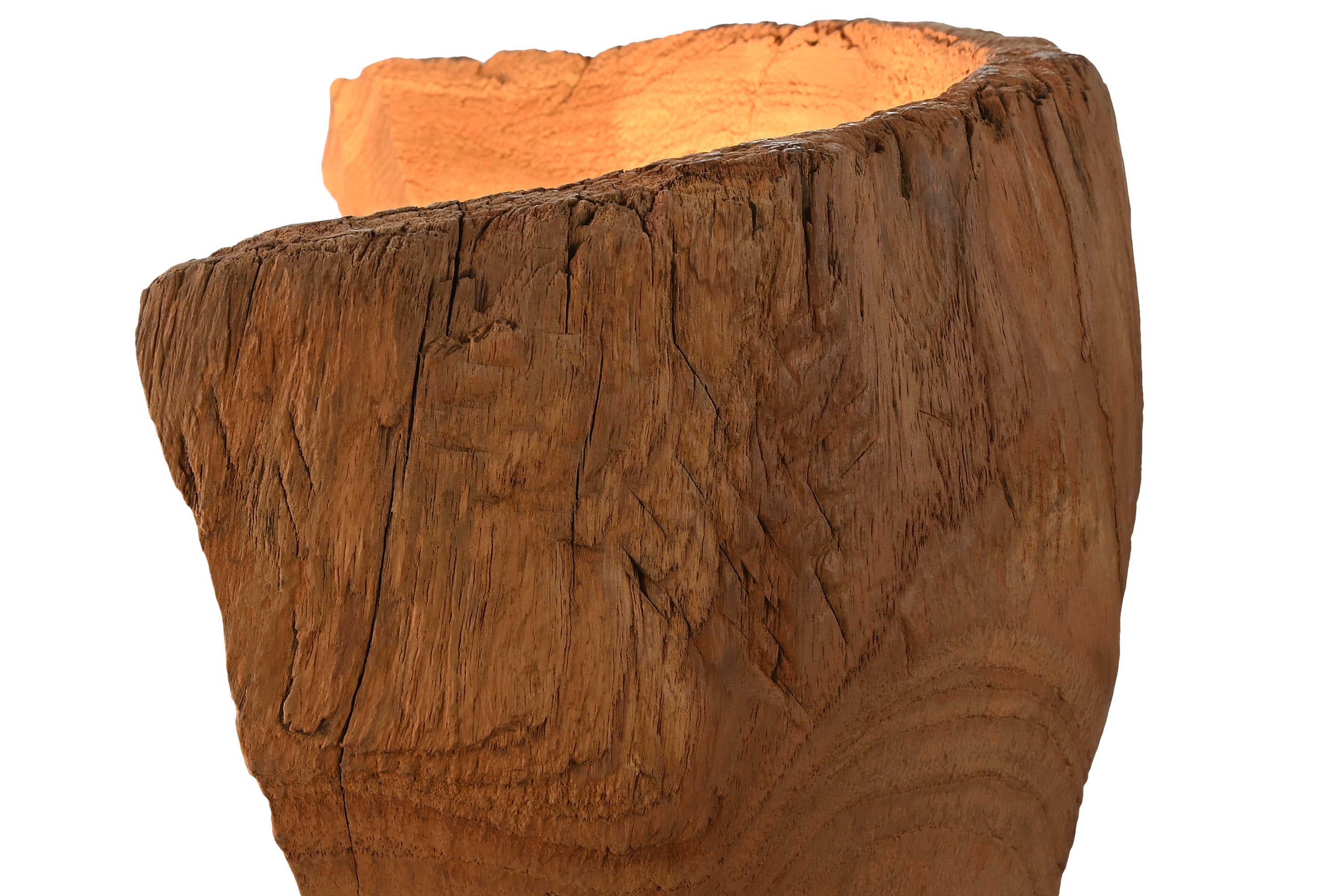 LAMPARA APLIQUE TECA 30X15X34 PARED HECHO A MANO - Imagen 5