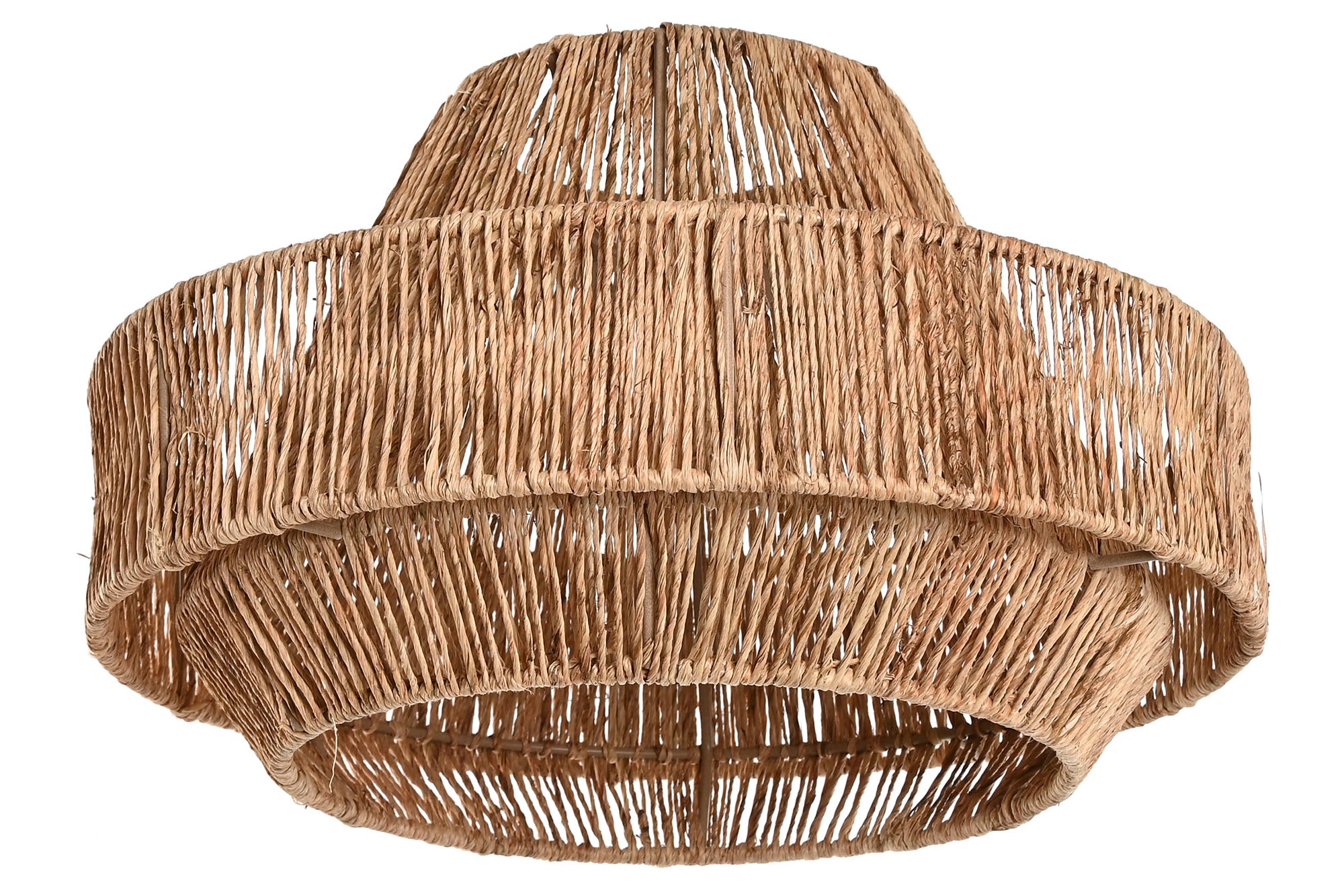 PANTALLA YUTE METAL 33X33X20 NATURAL - Imagen 3