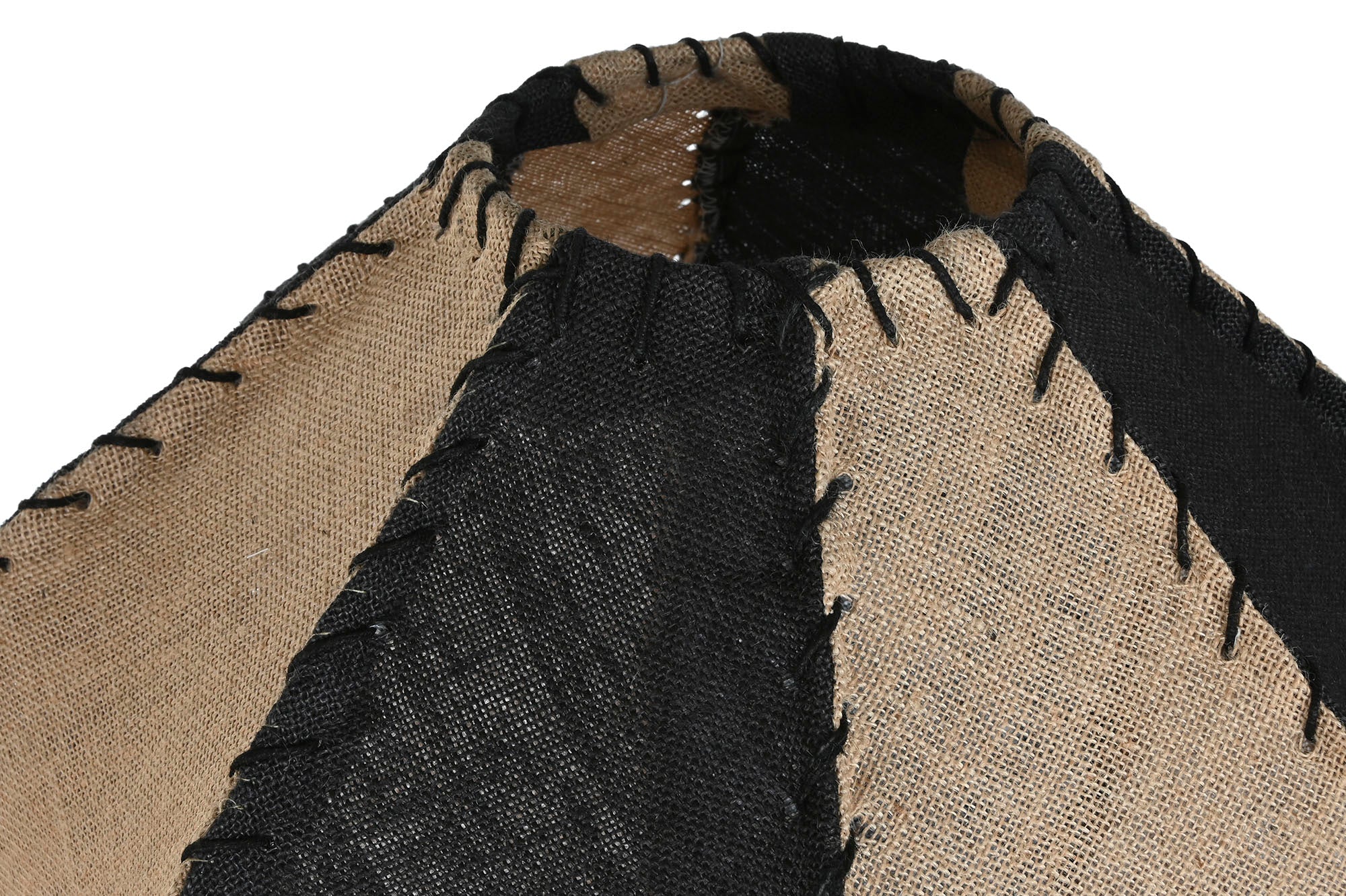 LAMPARA PIE YUTE HIERRO 50X50X165 NATURAL BICOLOR - Imagen 3