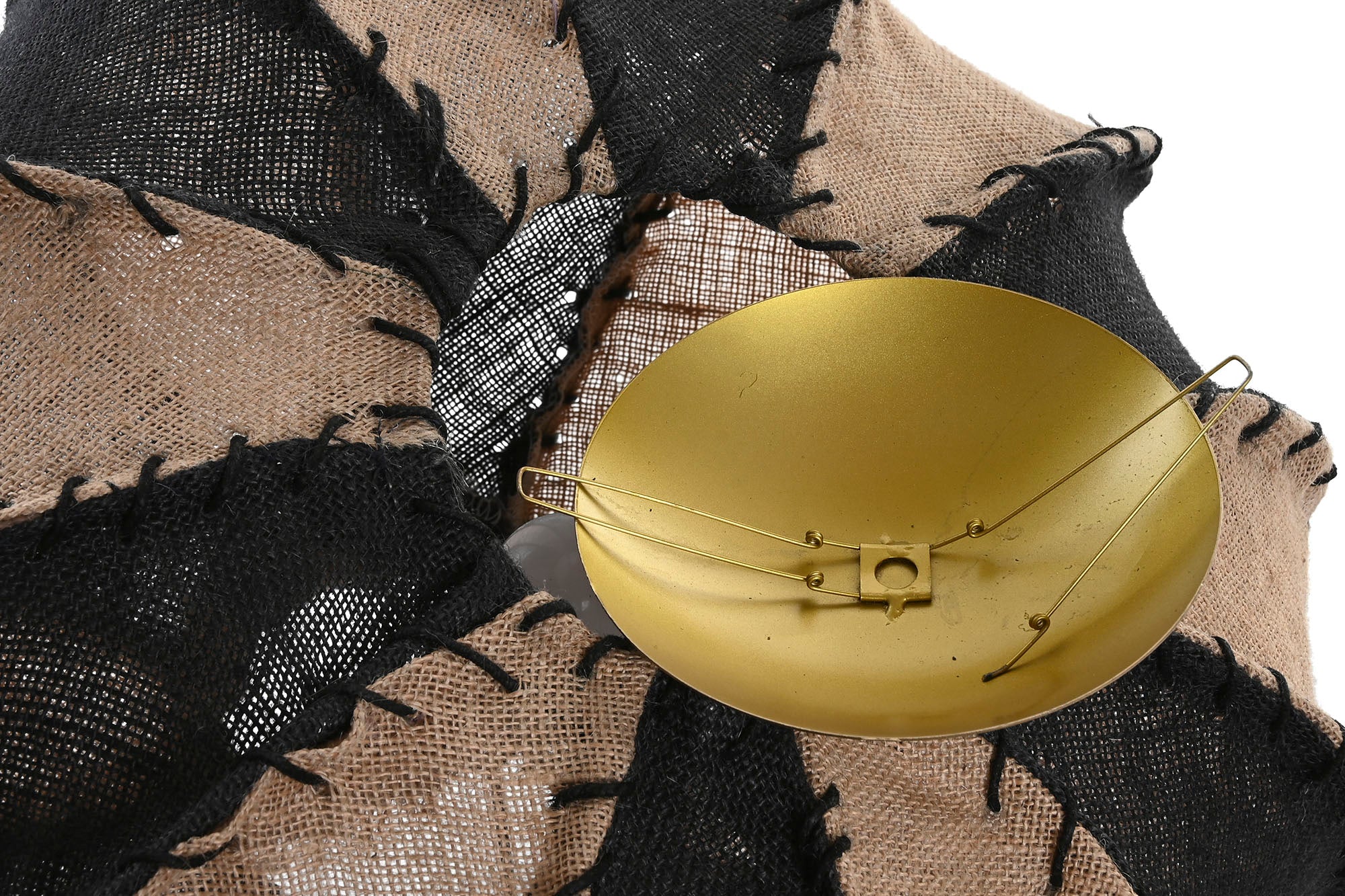 LAMPARA APLIQUE YUTE HIERRO 50X50X25 PARED NATURAL - Imagen 4