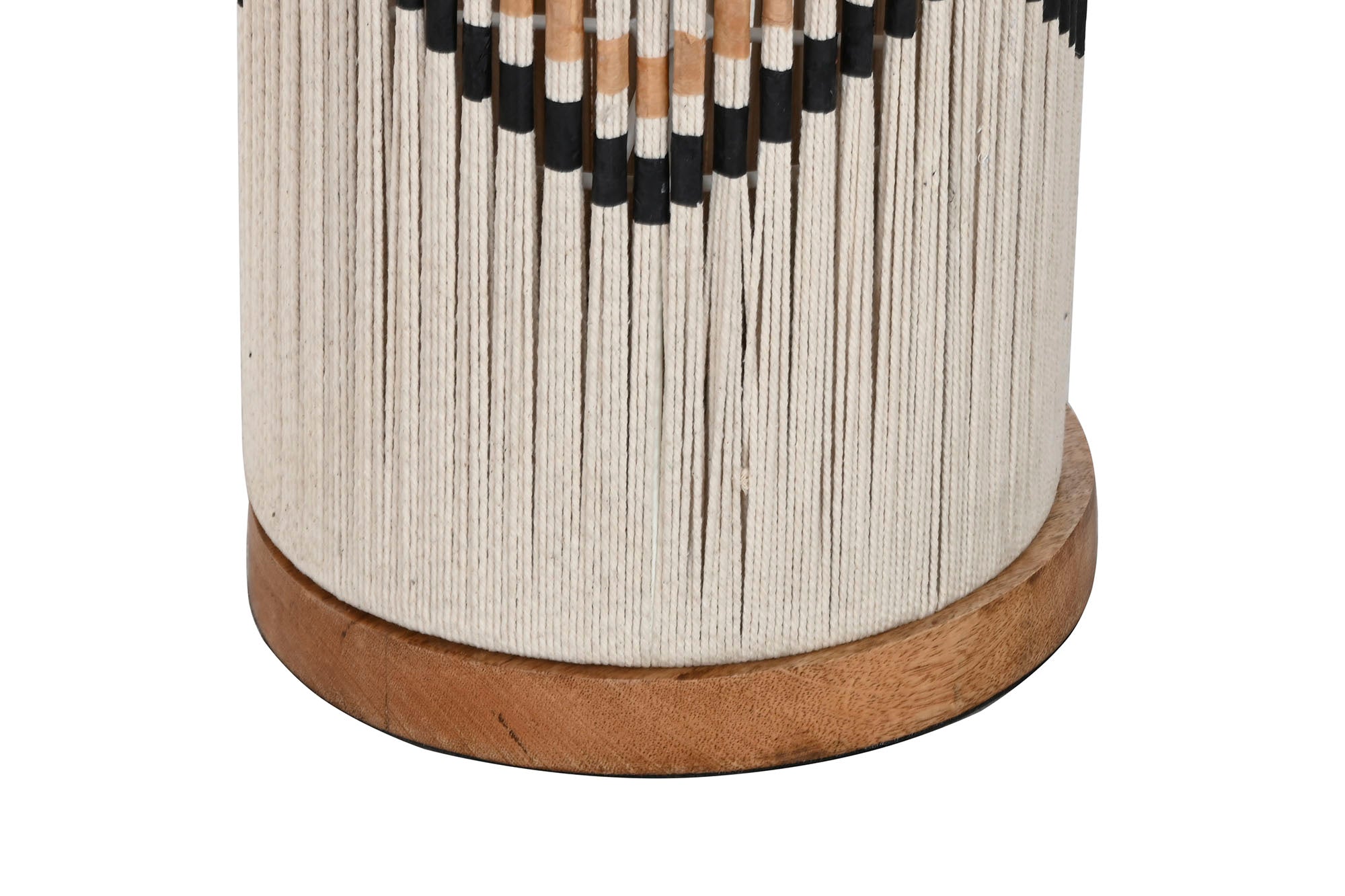 LAMPARA PIE ALGODON RAFIA 25X25X125 TRENZADO - Imagen 3