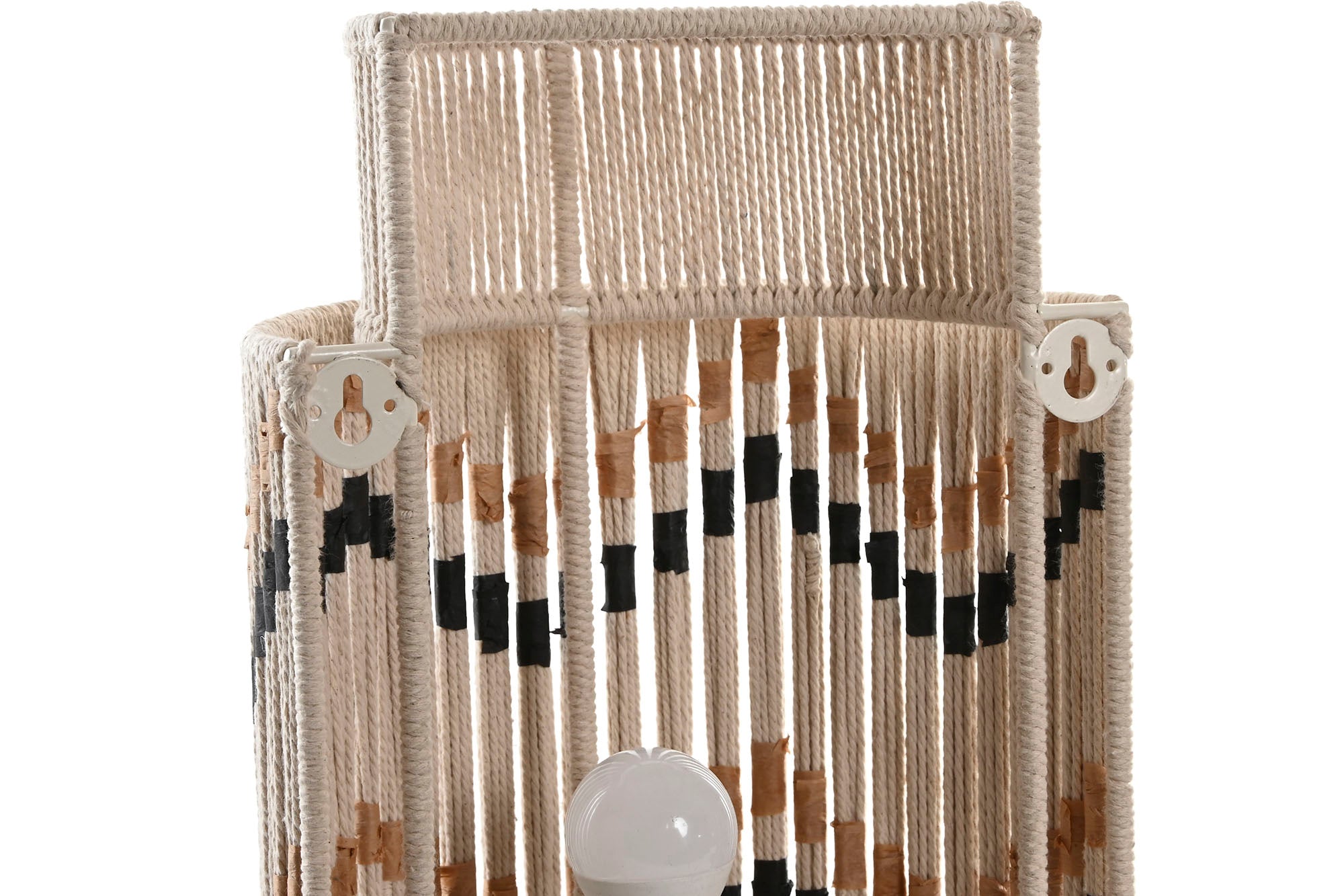 LAMPARA APLIQUE ALGODON YUTE 23X12X38 PARED - Imagen 1