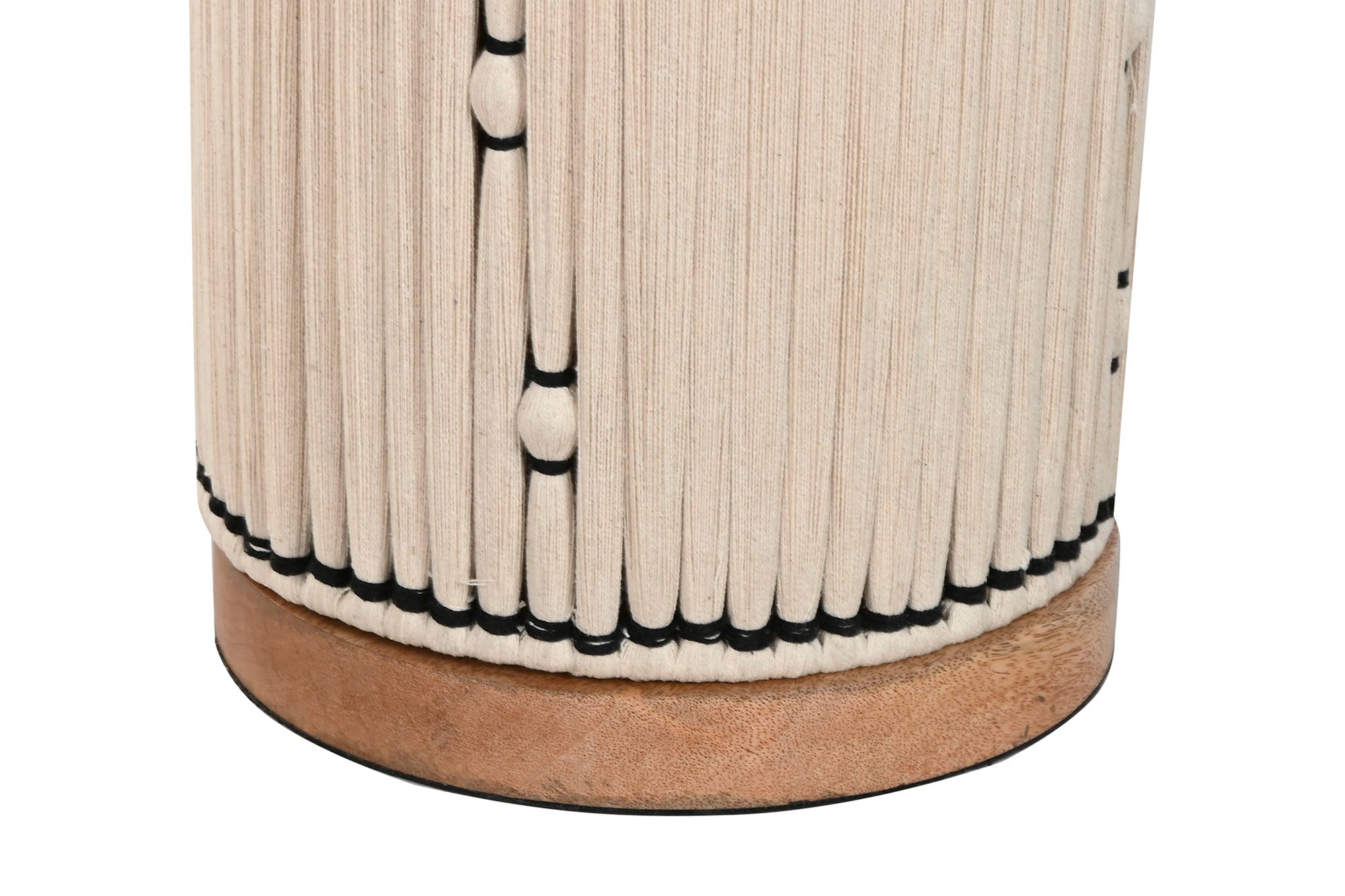 LAMPARA PIE ALGODON RAFIA 25X25X125 NUDO NATURAL - Imagen 4