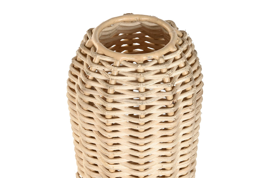 LAMPARA PIE RATAN HIERRO 25X25X85 NATURAL - Imagen 2