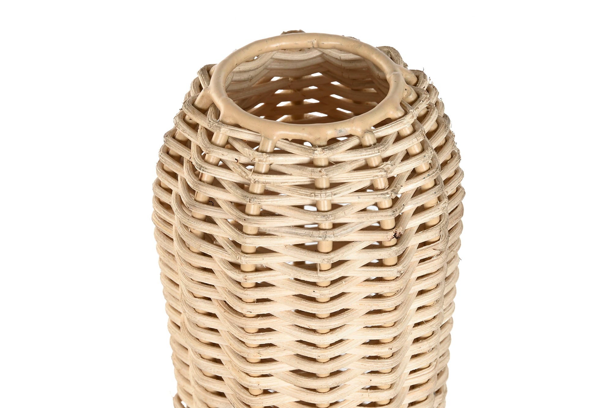 LAMPARA PIE RATAN HIERRO 25X25X85 NATURAL - Imagen 2