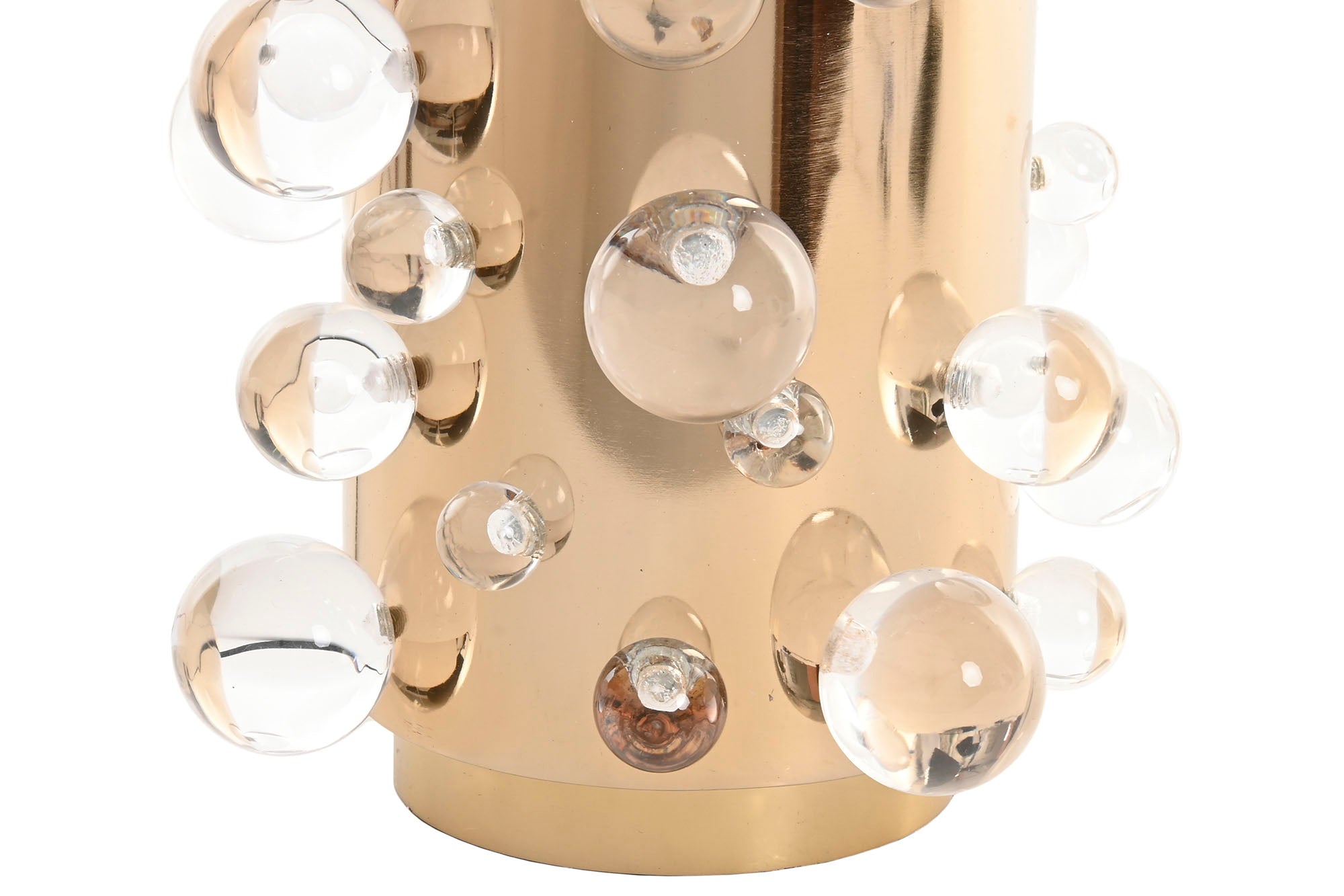 LAMPARA SOBREMESA ACERO PATINADO 50X50X82 - Imagen 1