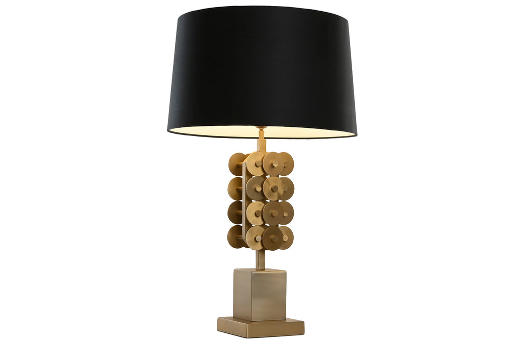 LAMPARA SOBREMESA ACERO PATINADO 50X50X81 MATE - Imagen 1