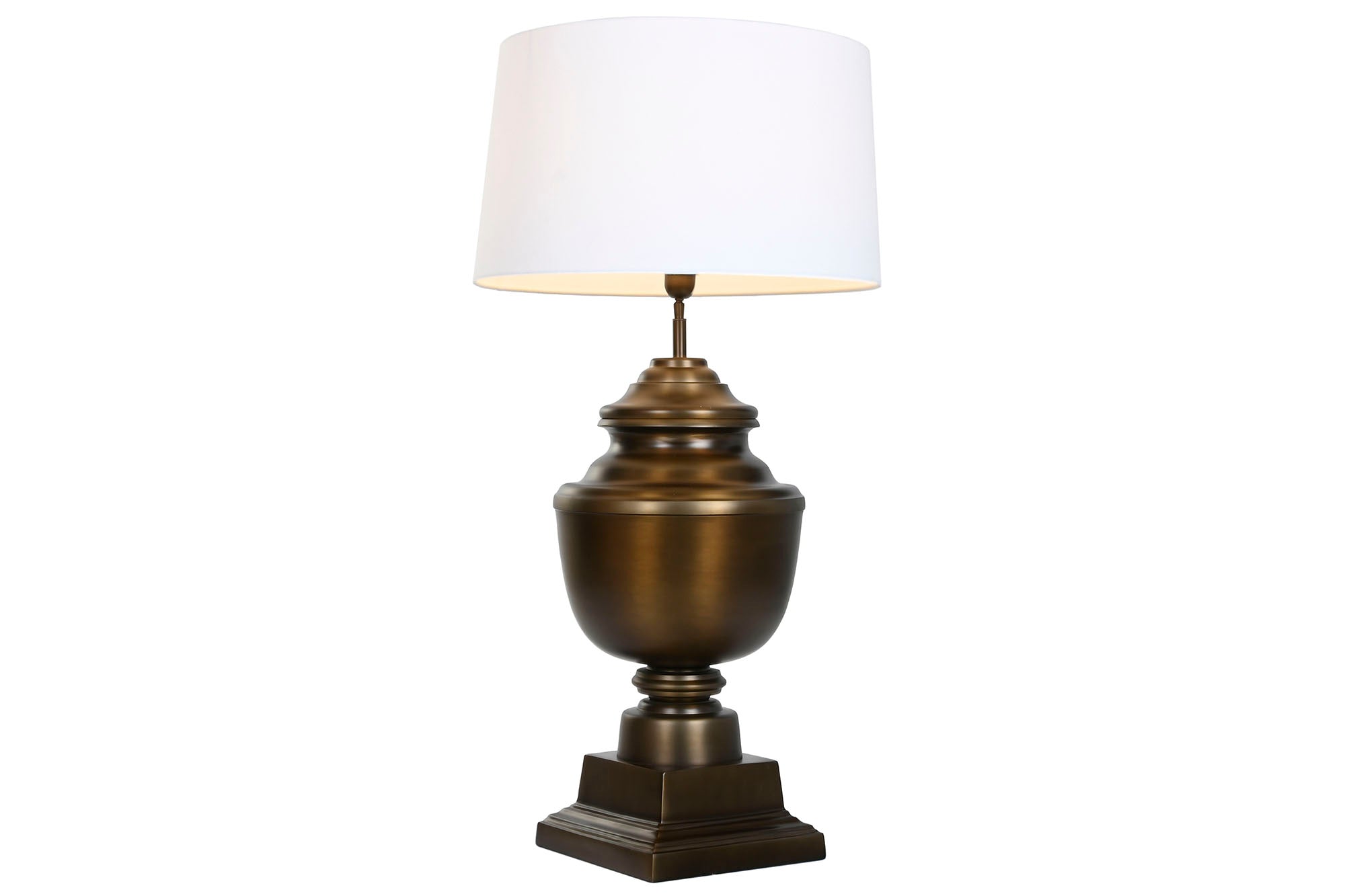 LAMPARA SOBREMESA ACERO PATINADO 60X60X103 BRONCE - Imagen 2