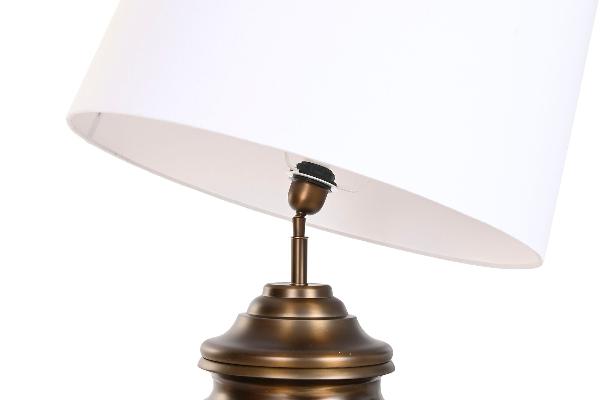 LAMPARA SOBREMESA ACERO PATINADO 60X60X103 BRONCE - Imagen 1