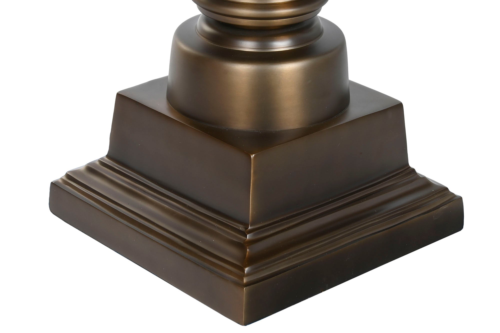 LAMPARA SOBREMESA ACERO PATINADO 60X60X103 BRONCE - Imagen 3