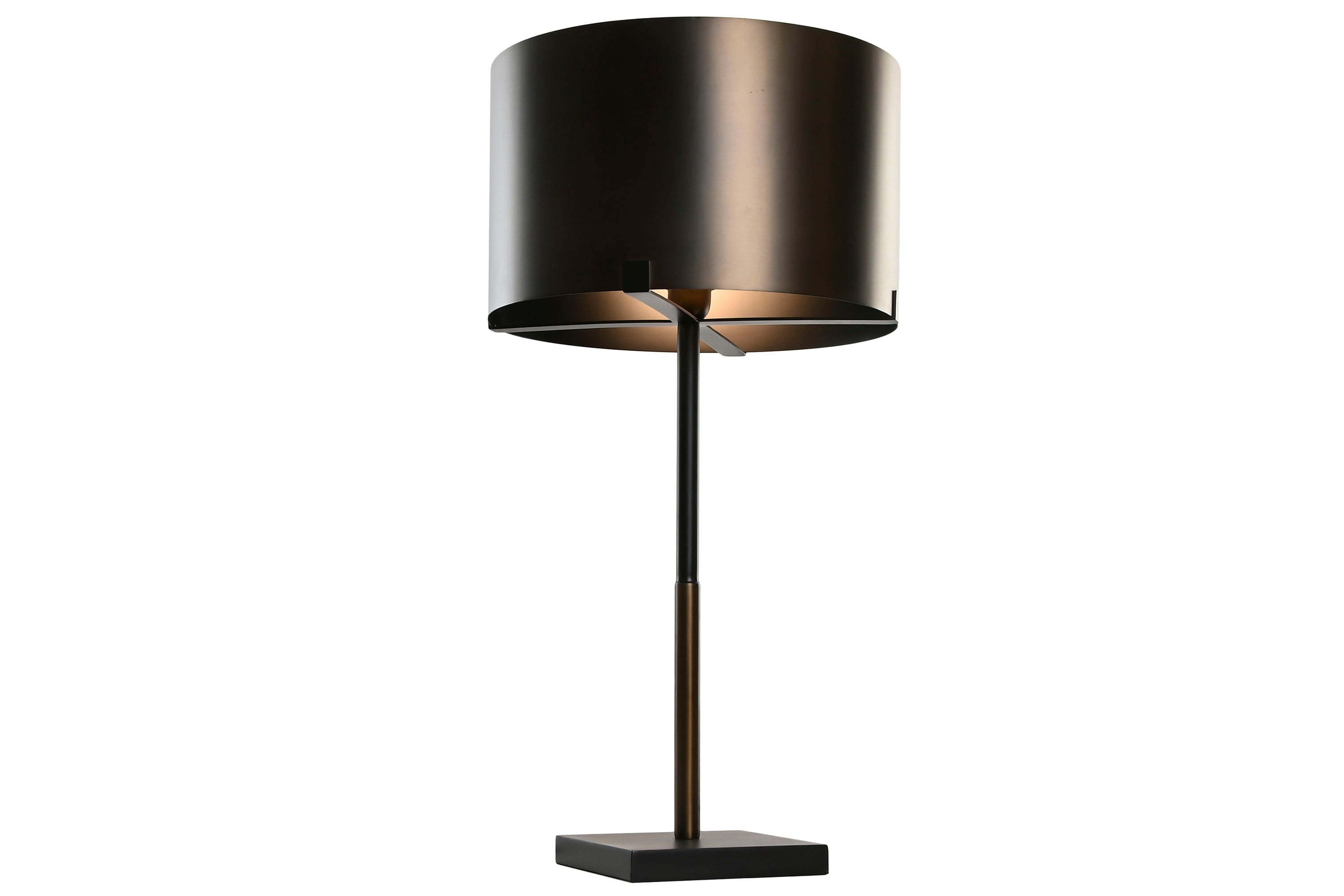 LAMPARA SOBREMESA ACERO PATINADO 40X40X80 BRONCE - Imagen 3