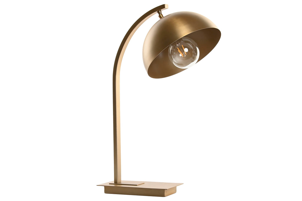 LAMPARA SOBREMESA ACERO PATINADO 25X36X58 DORADO - Imagen 2