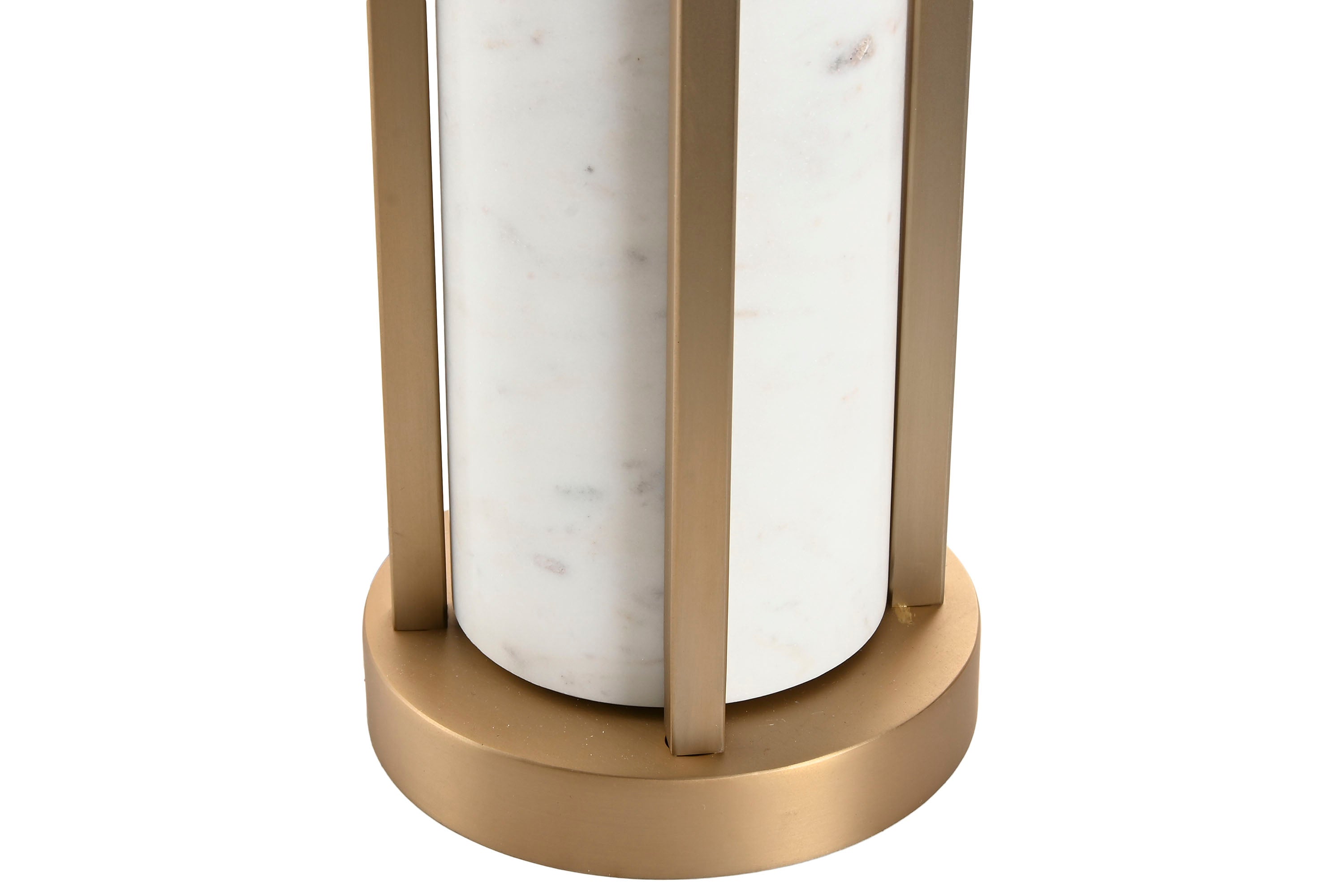 LAMPARA SOBREMESA ACERO MARMOL 50X50X80 MATE - Imagen 1