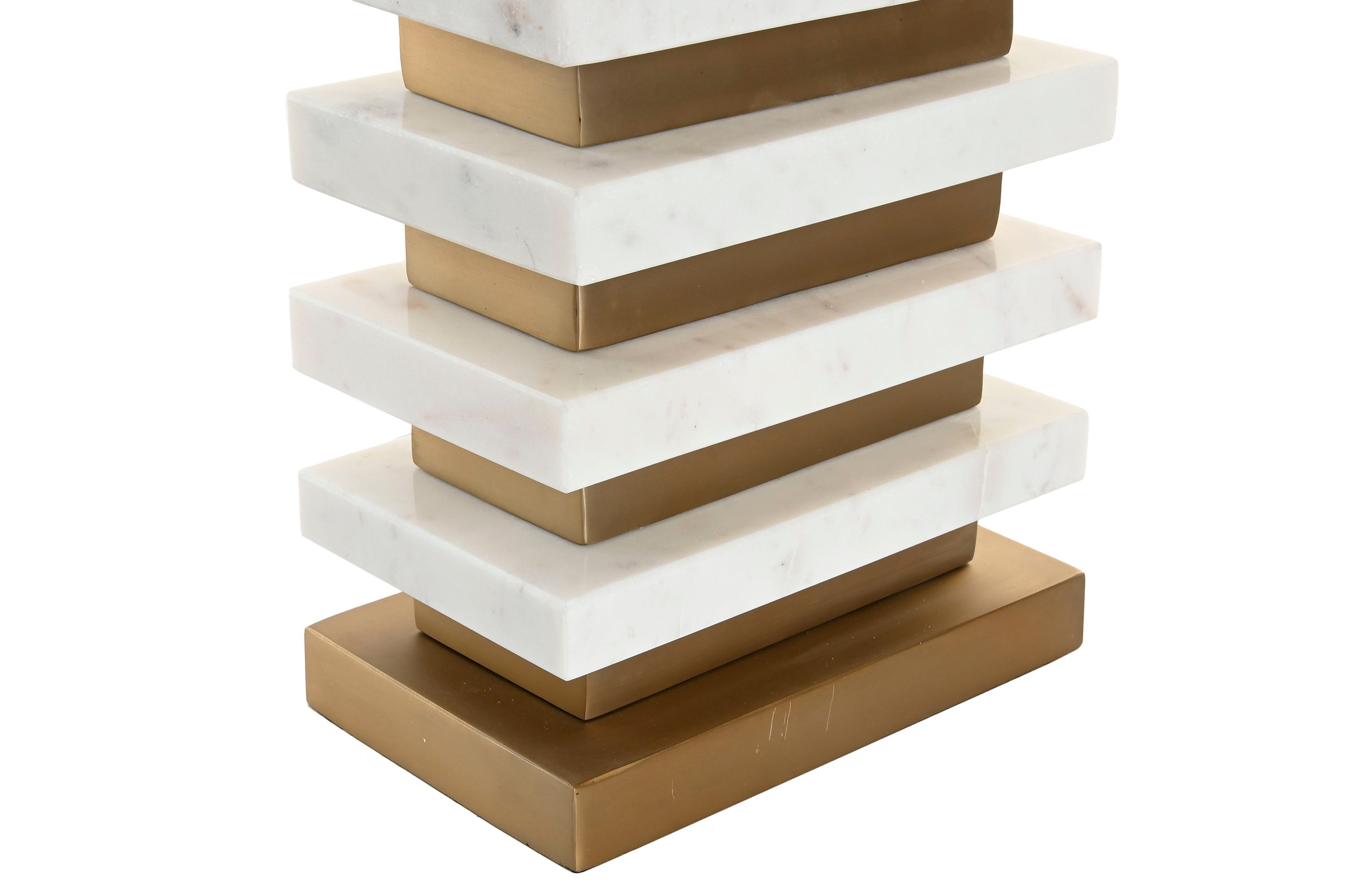 LAMPARA SOBREMESA ACERO MARMOL 30X50X86 MATE - Imagen 4