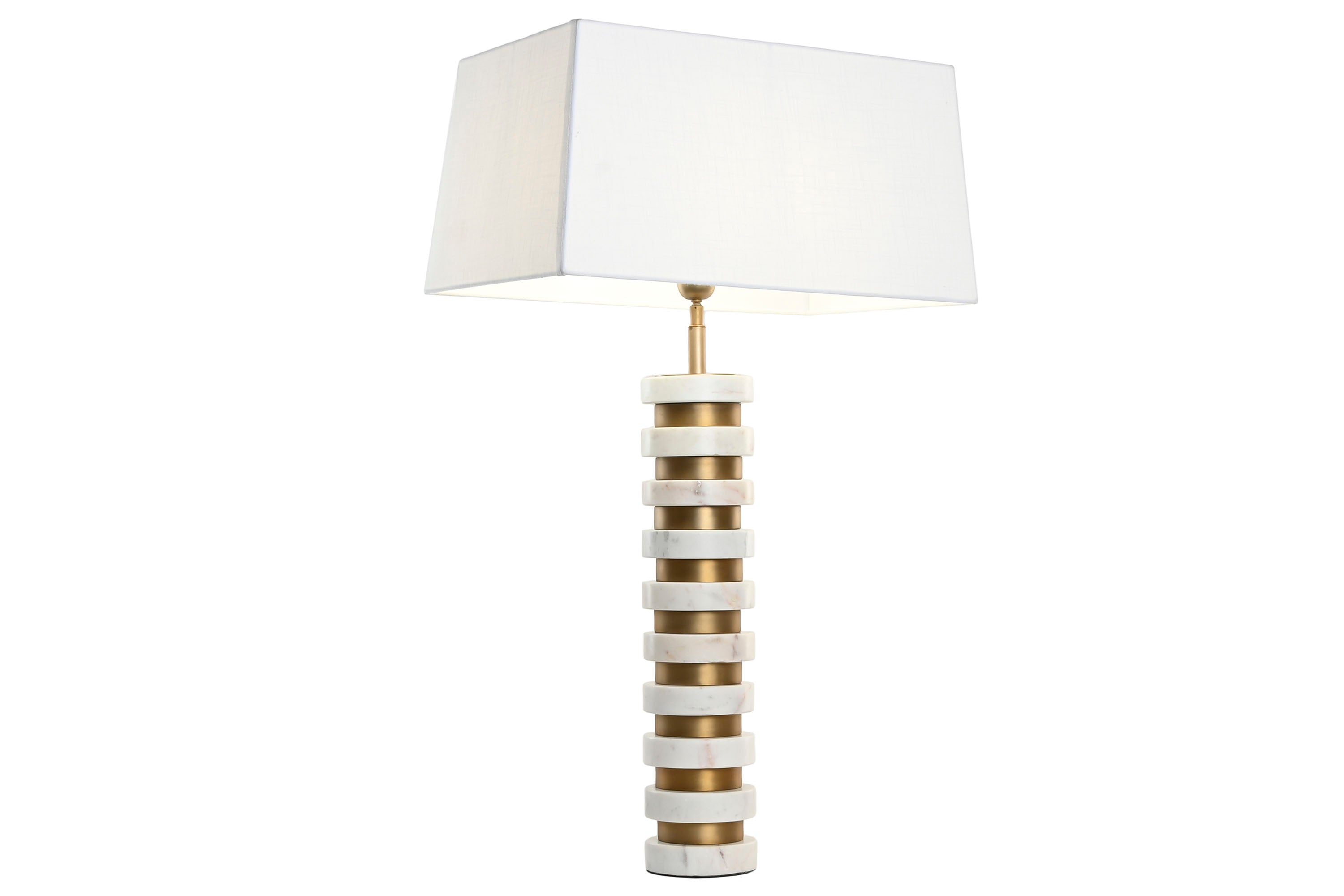 LAMPARA SOBREMESA ACERO MARMOL 30X50X98 DORADO - Imagen 2