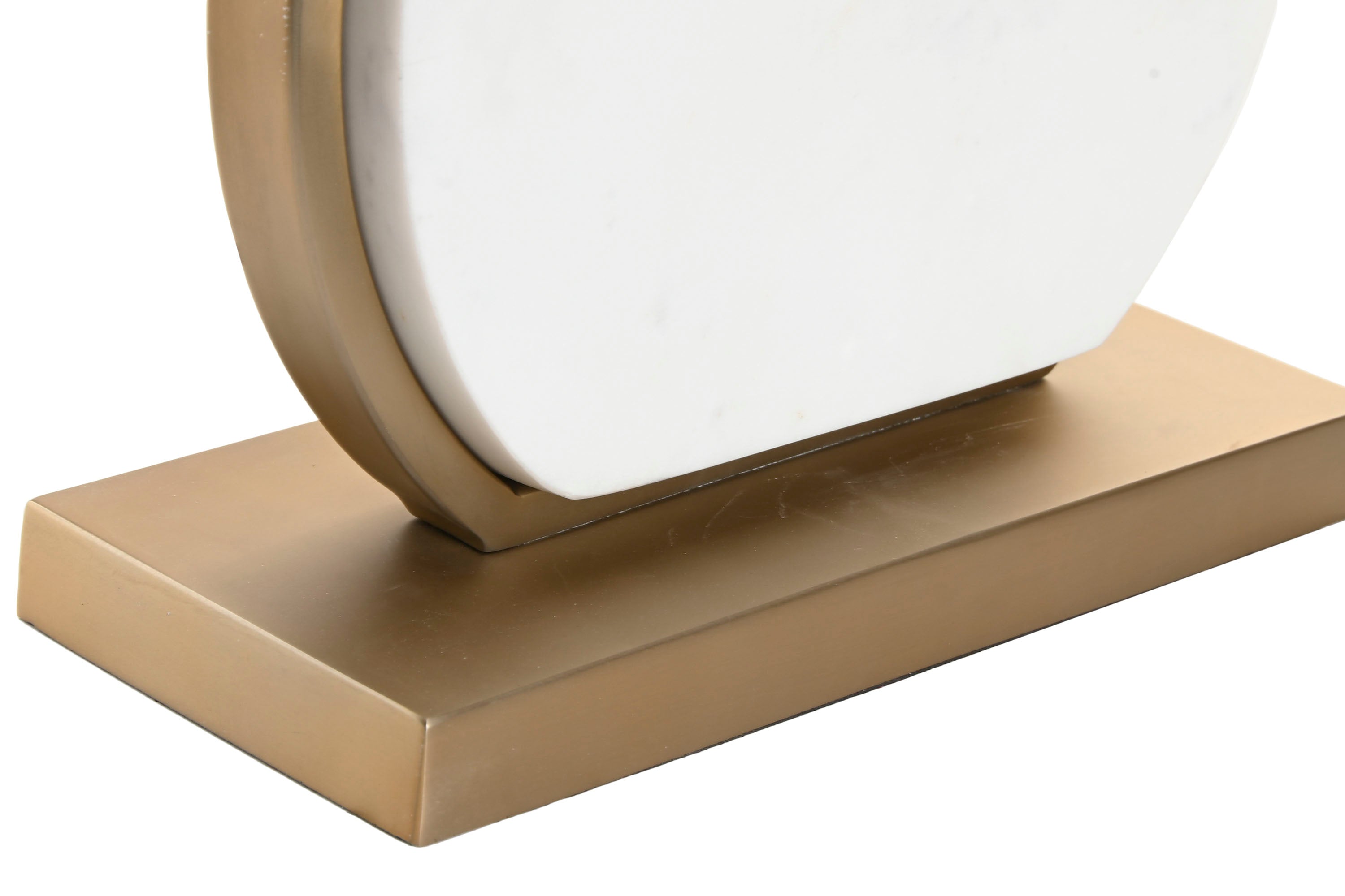 LAMPARA SOBREMESA ACERO MARMOL 28X44X73 MATE - Imagen 1