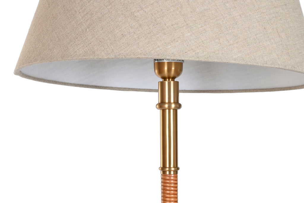LAMPARA PIE LATON RATAN 28X42X152 NATURAL - Imagen 4