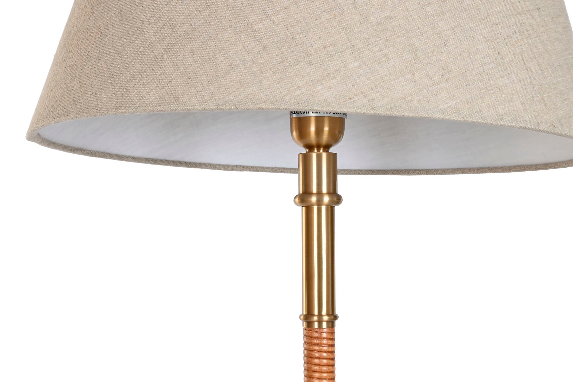 LAMPARA PIE LATON RATAN 28X42X152 NATURAL - Imagen 4