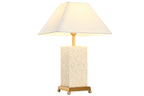 LAMPARA SOBREMESA LATON HUESO 14X36X57 DORADO - Imagen 4
