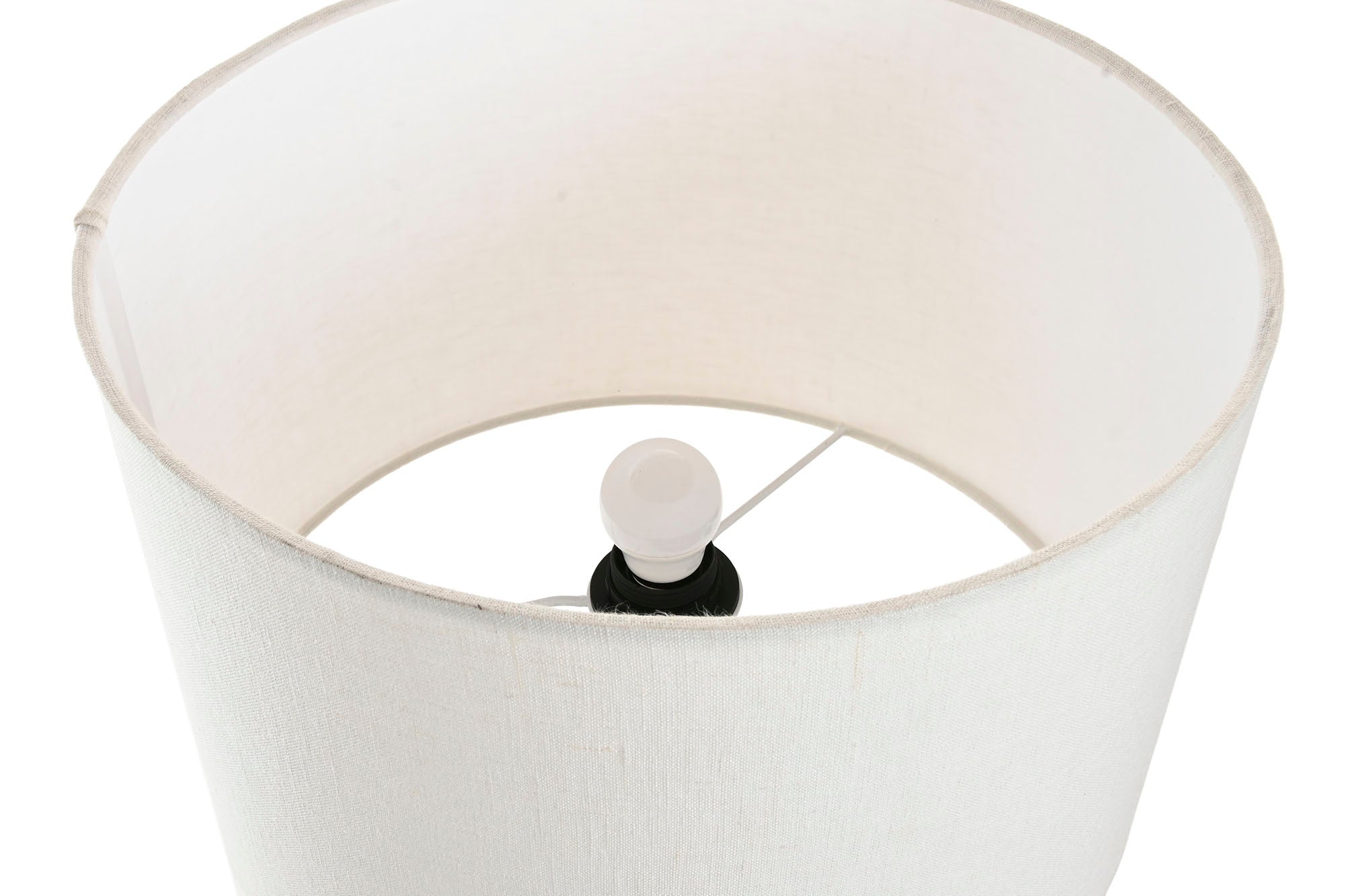 LAMPARA SOBREMESA LATON HUESO 36X36X45 DORADO - Imagen 2