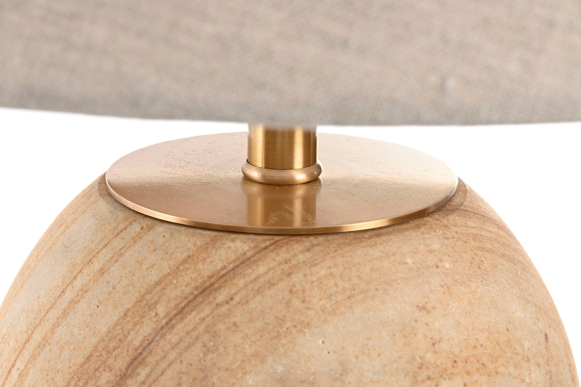 LAMPARA SOBREMESA LATON MADERA 25X36X52 NATURAL - Imagen 3