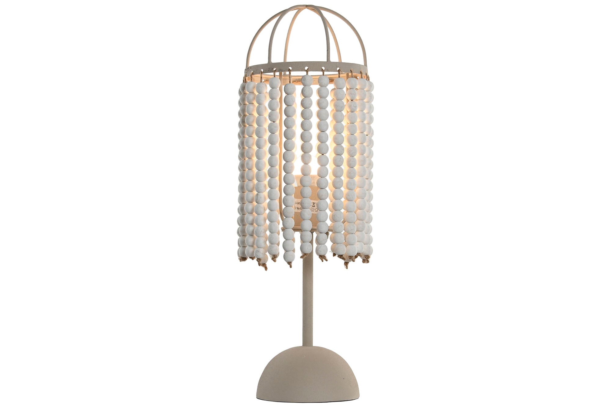 LAMPARA SOBREMESA METAL 19X19X61 BLANCO - Imagen 3