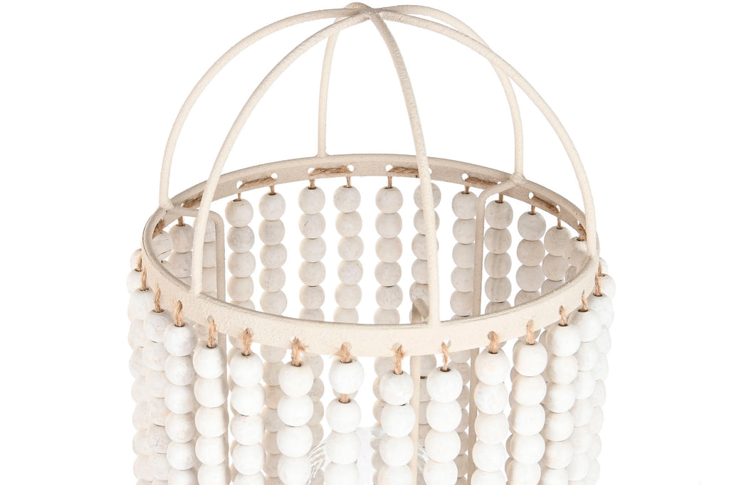 LAMPARA PIE METAL 25,5X25,5X155 BEIGE - Imagen 4