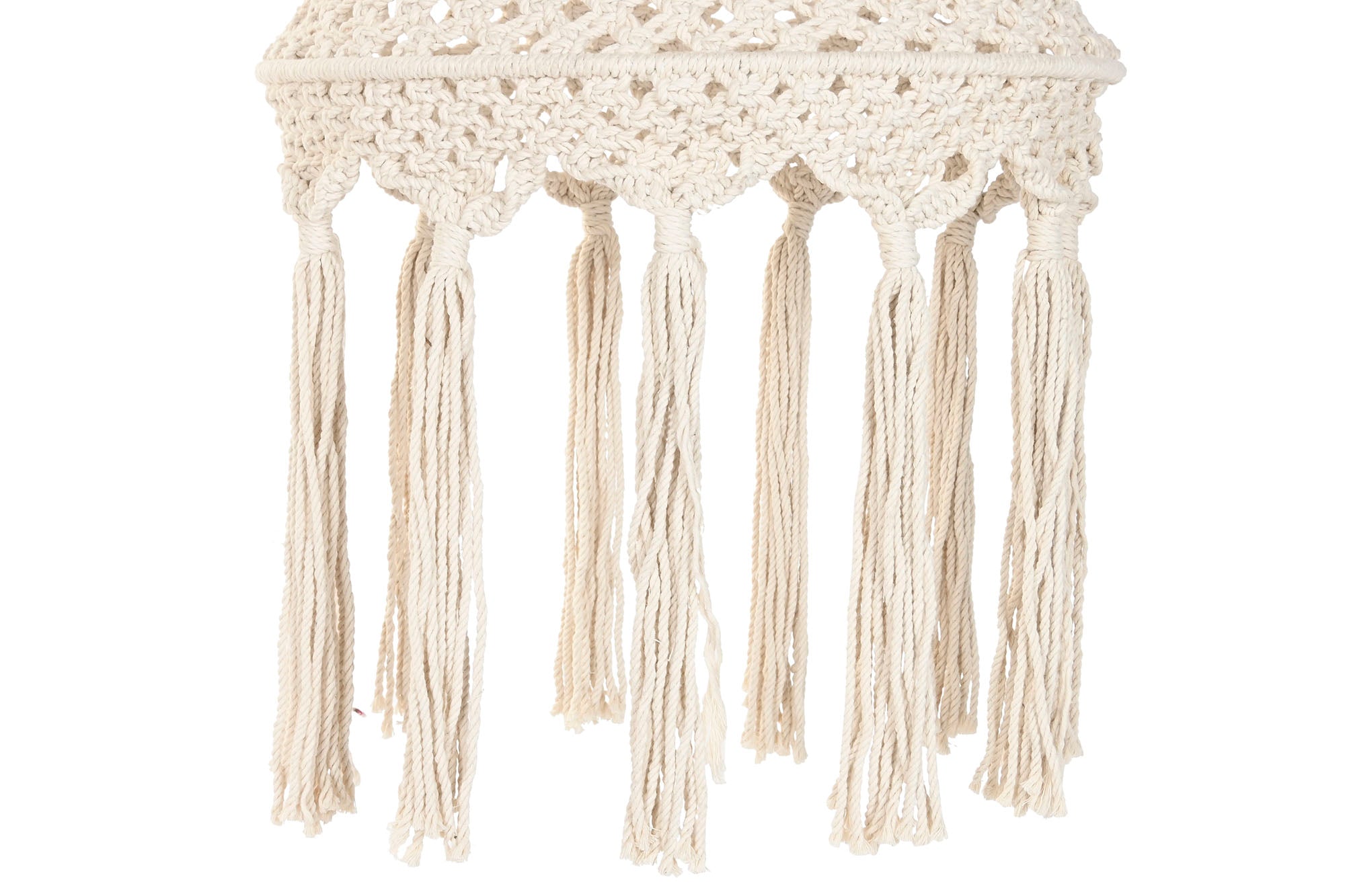 PANTALLA ALGODON 43X43X120 MACRAME TEJIDO A MANO - Imagen 3