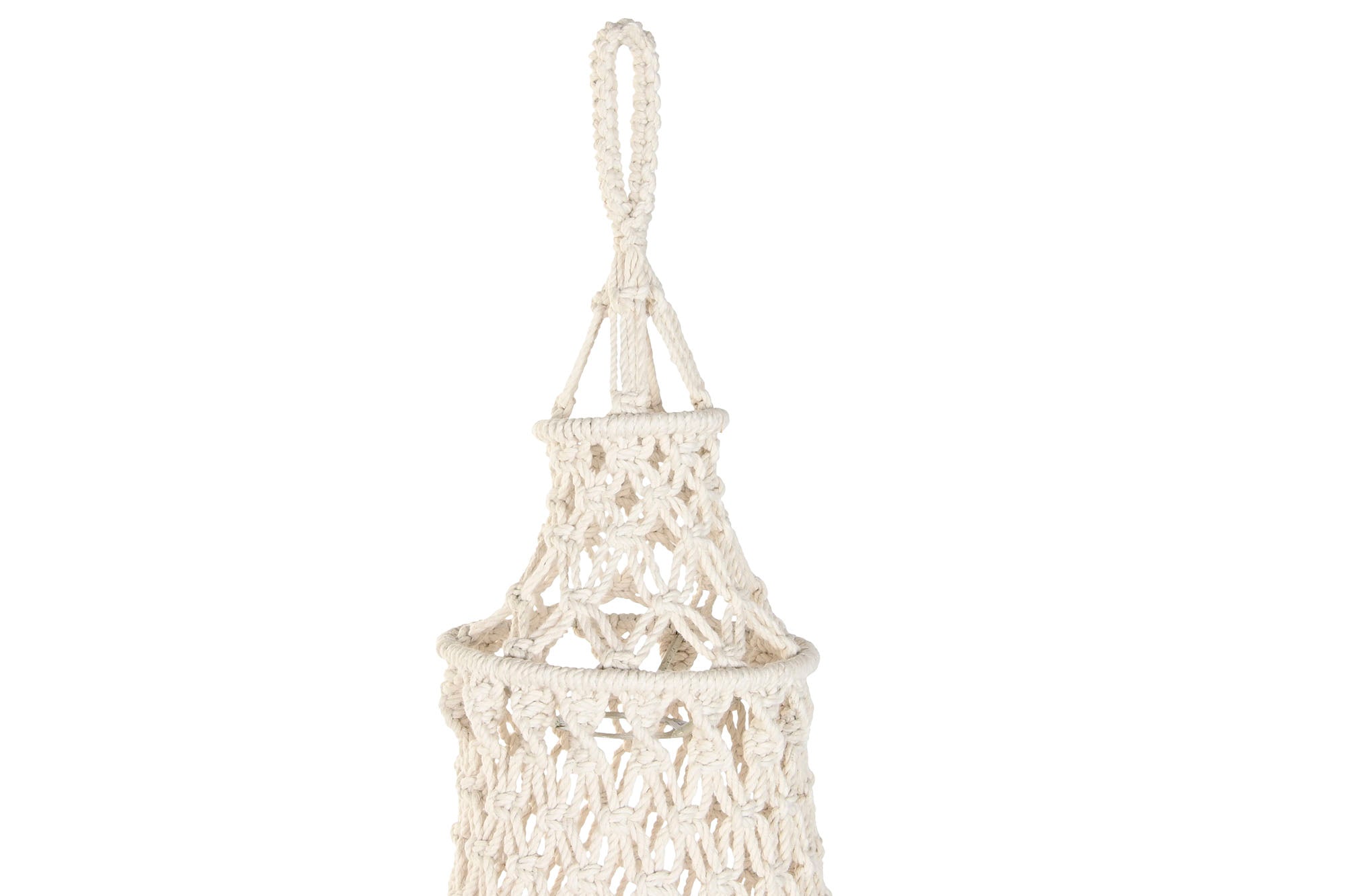 PANTALLA ALGODON 43X43X120 MACRAME TEJIDO A MANO - Imagen 4