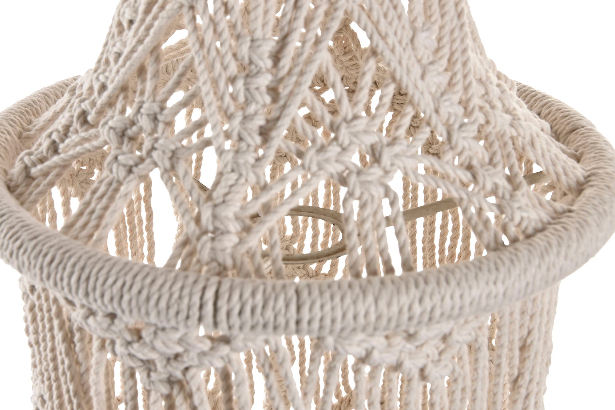 PANTALLA ALGODON 25X25X108 MACRAME TEJIDO A MANO - Imagen 4