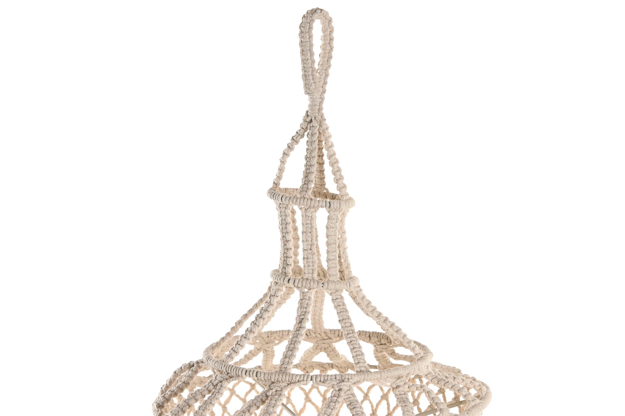 PANTALLA ALGODON 30X30X80 MACRAME TEJIDO A MANO - Imagen 4