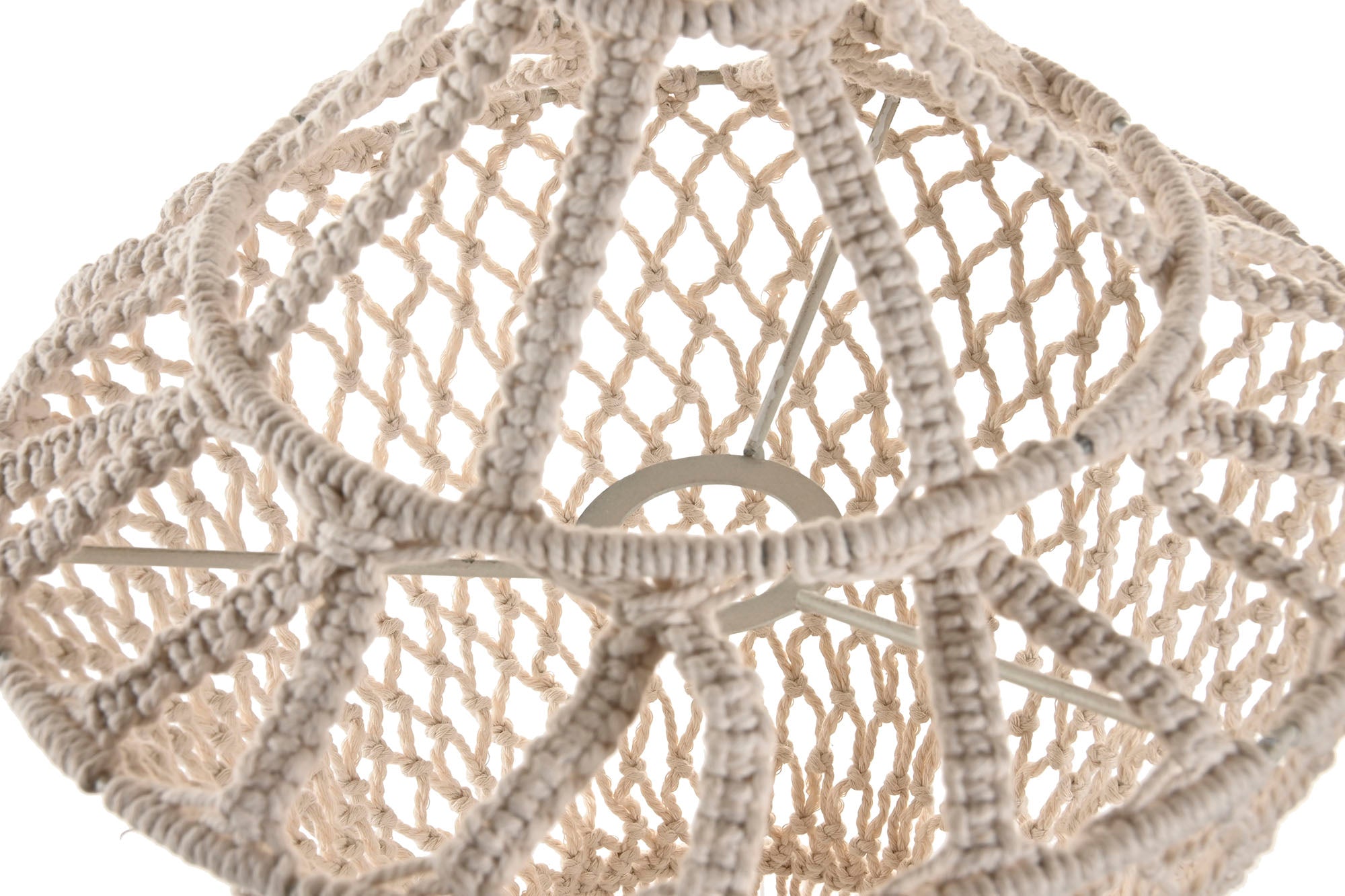 PANTALLA ALGODON 30X30X80 MACRAME TEJIDO A MANO - Imagen 2