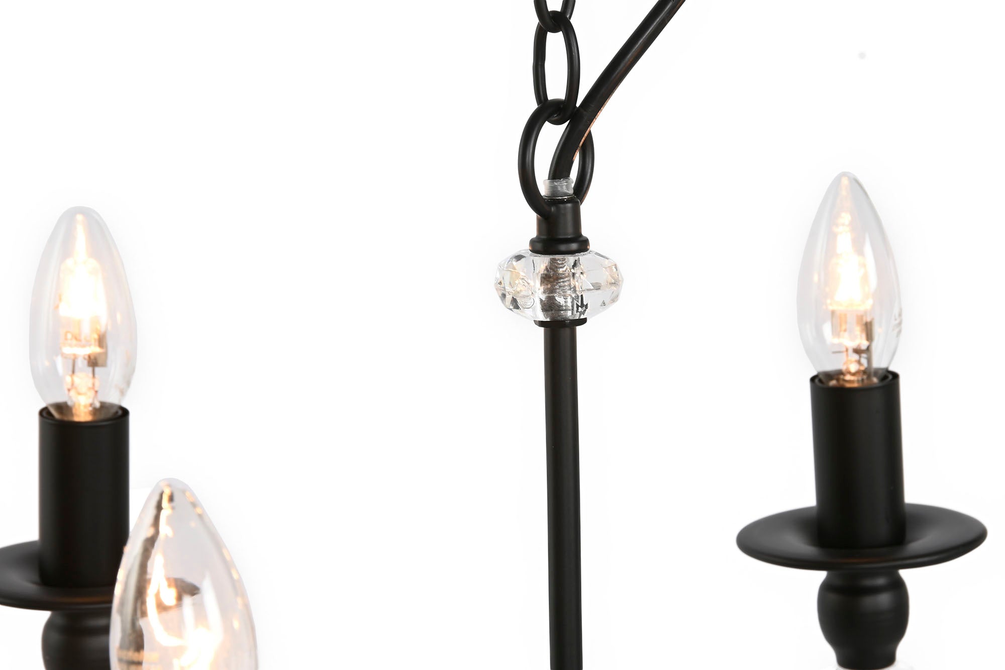 LAMPARA TECHO METAL 54X54X46 6 BRAZOS NEGRO - Imagen 4