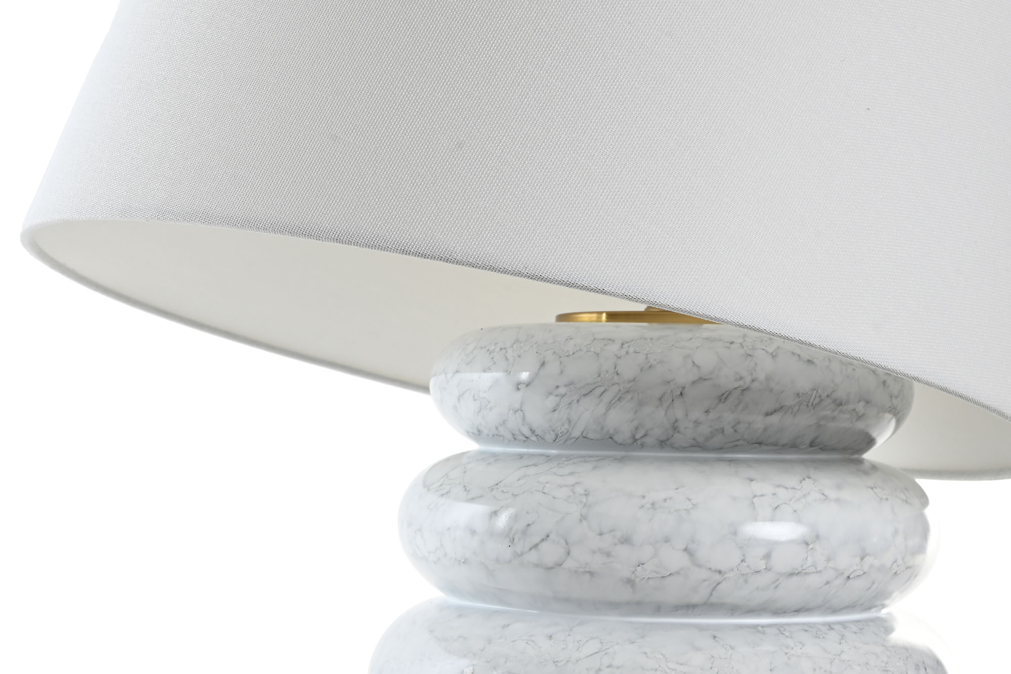 LAMPARA SOBREMESA CERAMICA ALGODON 43X43X72 DISCOS - Imagen 5