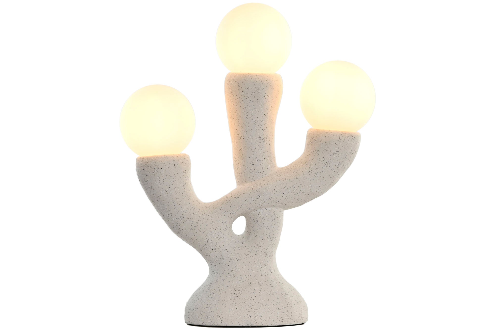 LAMPARA SOBREMESA CERAMICA CRISTAL 33X11X42 CRUDO - Imagen 2