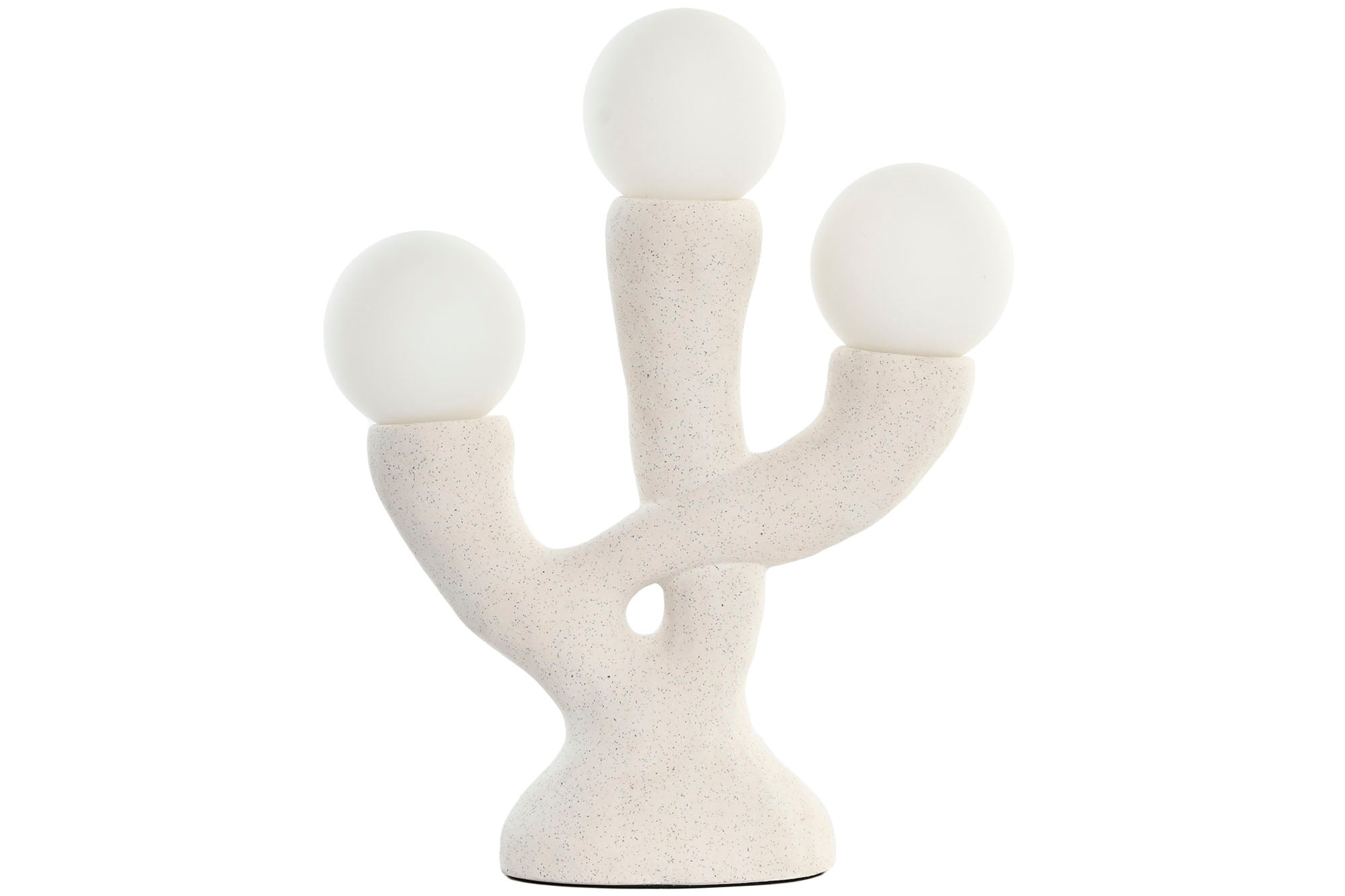 LAMPARA SOBREMESA CERAMICA CRISTAL 33X11X42 CRUDO - Imagen 1