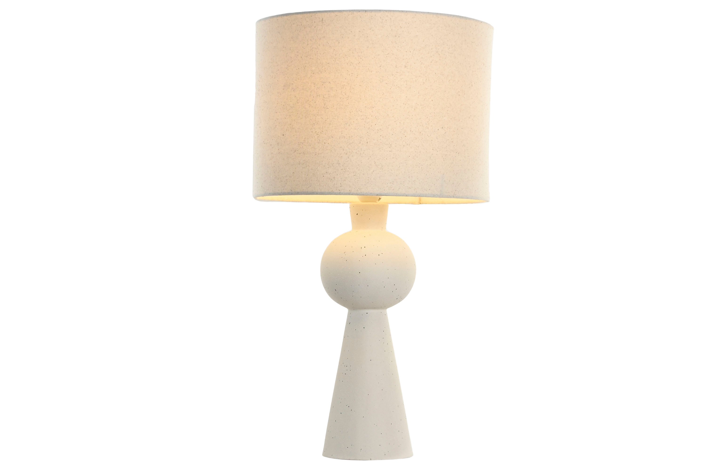 LAMPARA SOBREMESA CERAMICA POLIESTER 33X33X61 BOLA - Imagen 2