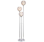 LAMPARA PIE HIERRO CRISTAL 30X30X172 3 BOLAS - Imagen 1