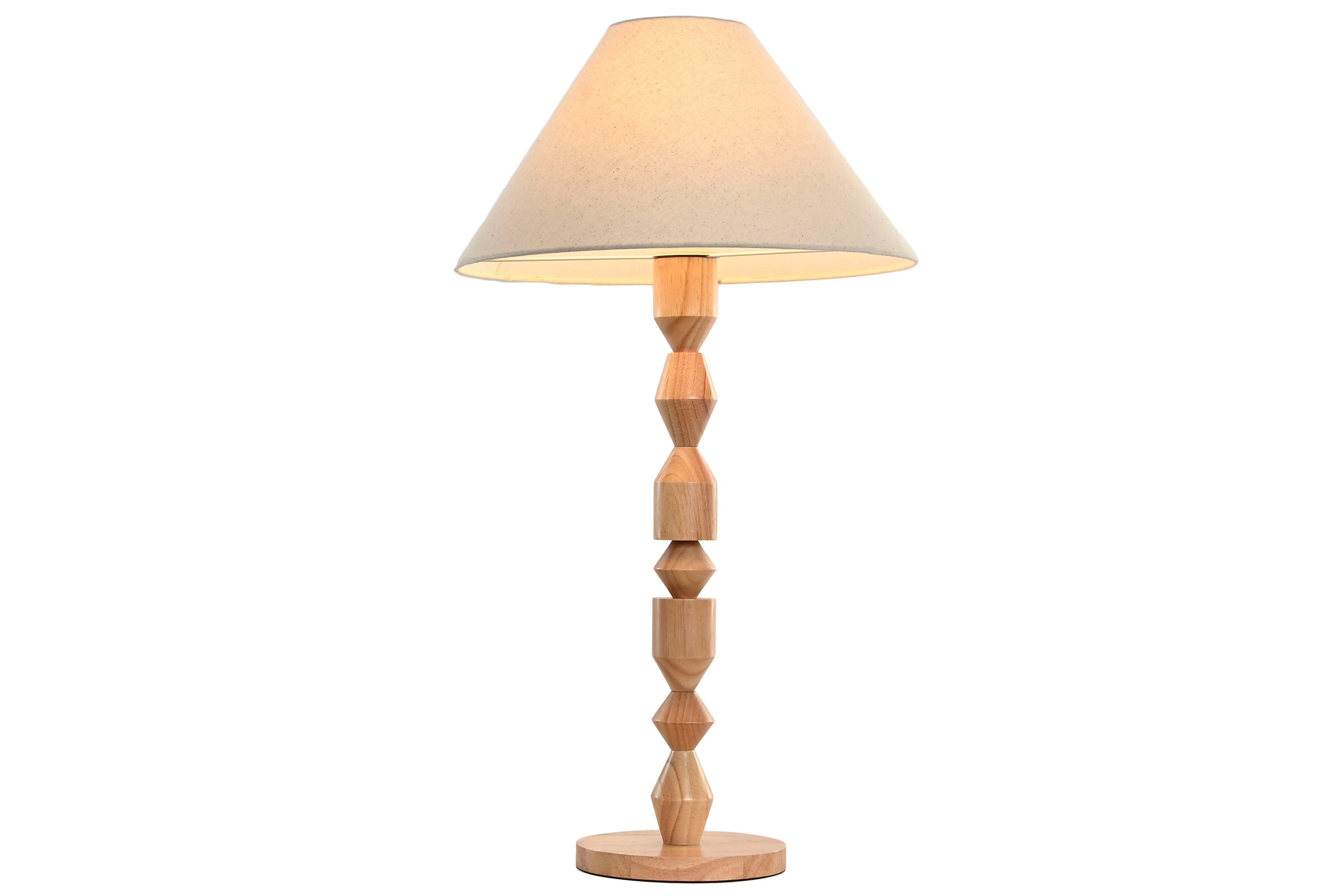 LAMPARA SOBREMESA HEVEA / RUBBERWOOD 40X40X72 GEOM - Imagen 1