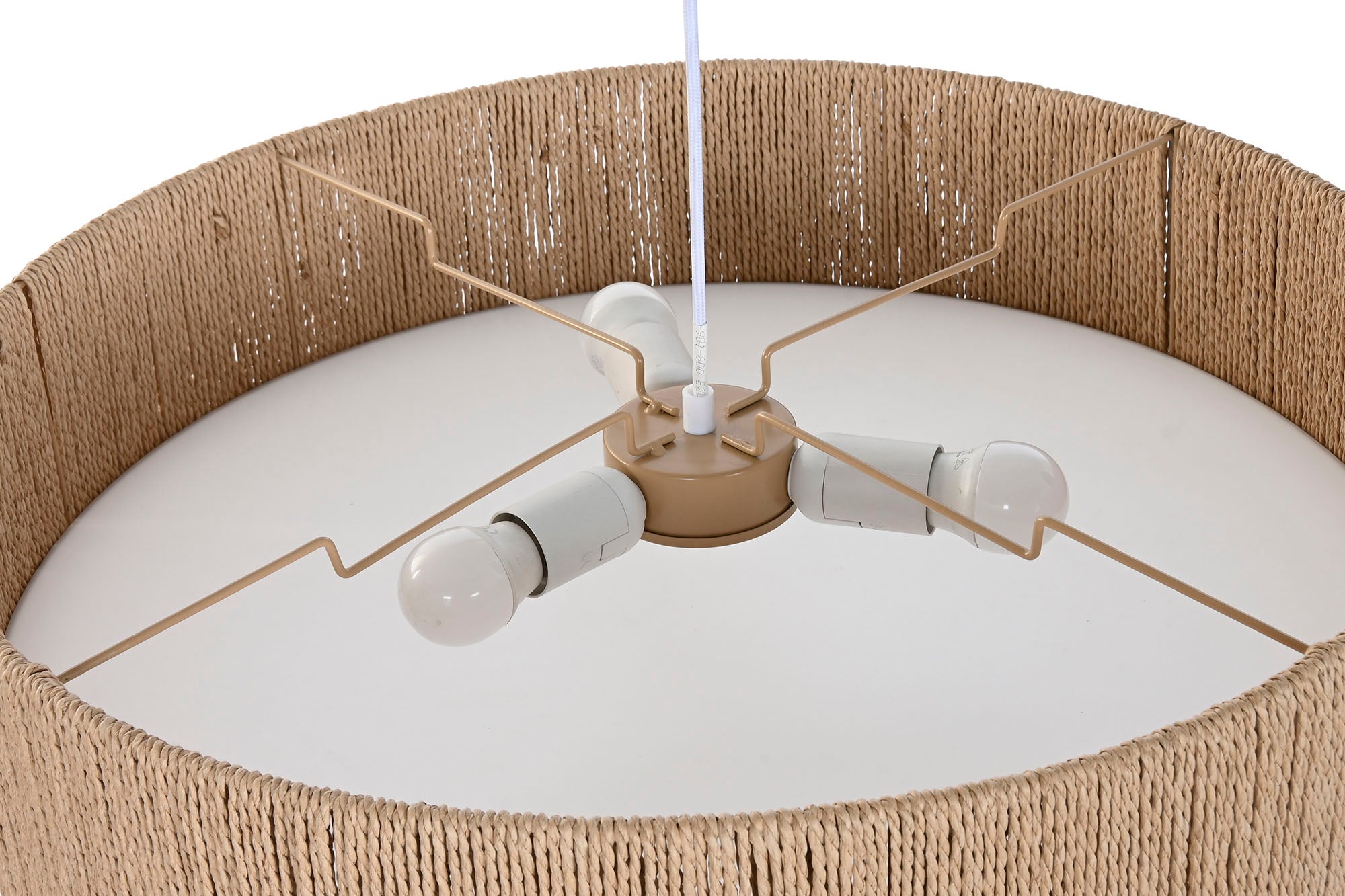 LAMPARA TECHO CUERDA PP 62X62X15 PLAFON NATURAL - Imagen 5